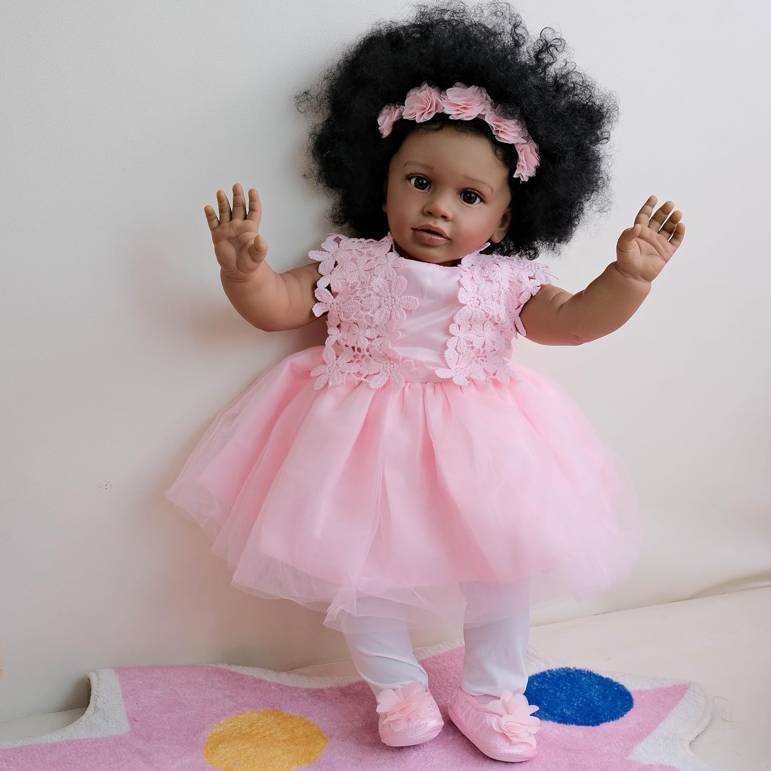 RXDOLL Realistic 26 Inch Black Girl Baby Doll