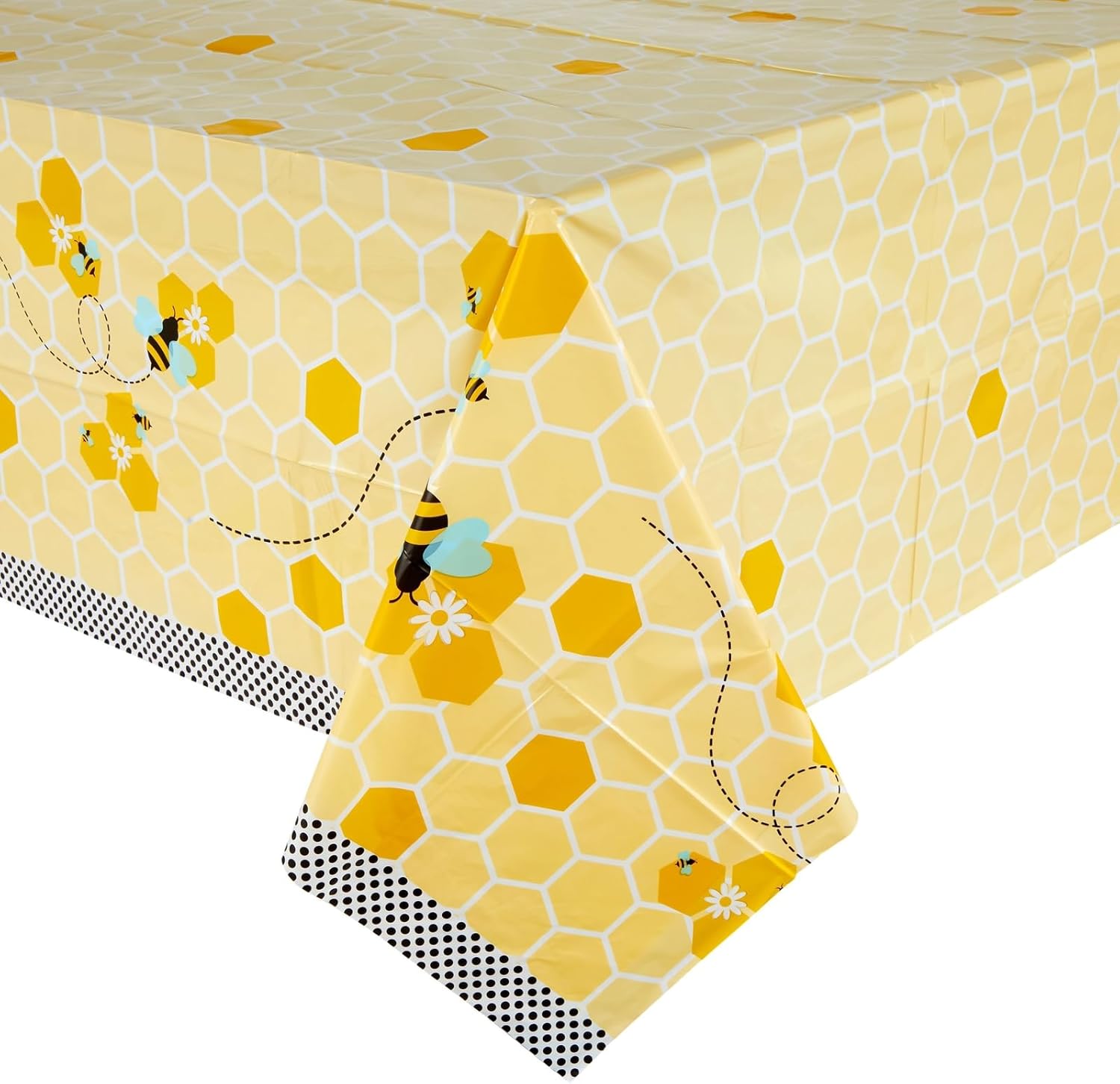 3 Pack Bee Tablecloth for Kids Birthday Party Decor