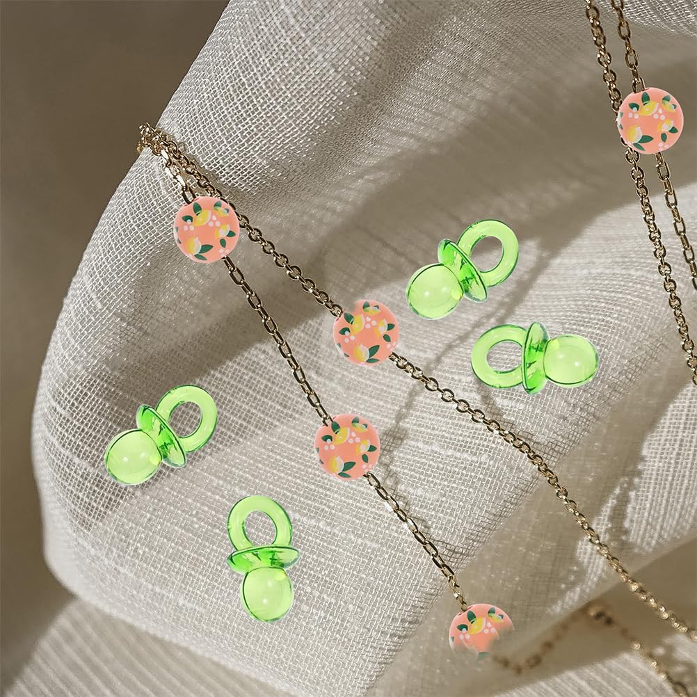 Toyvian 100 Pcs Mini Pacifier Clear Acrylic Ornaments
