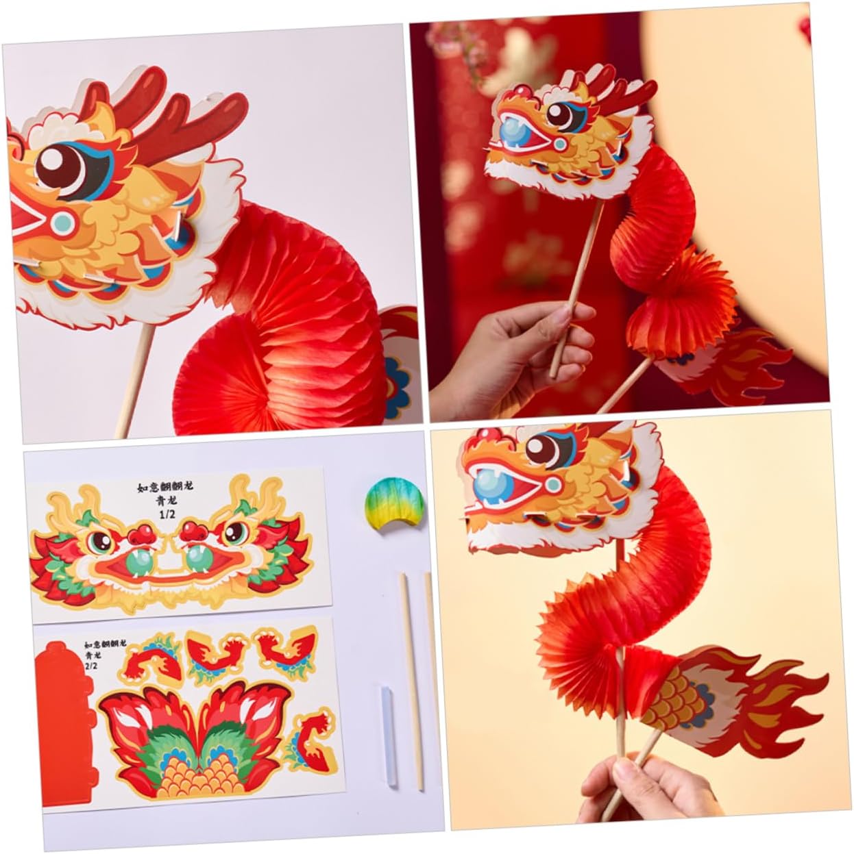 BCOATH Chinese Dragon DIY Craft Kit for Kids