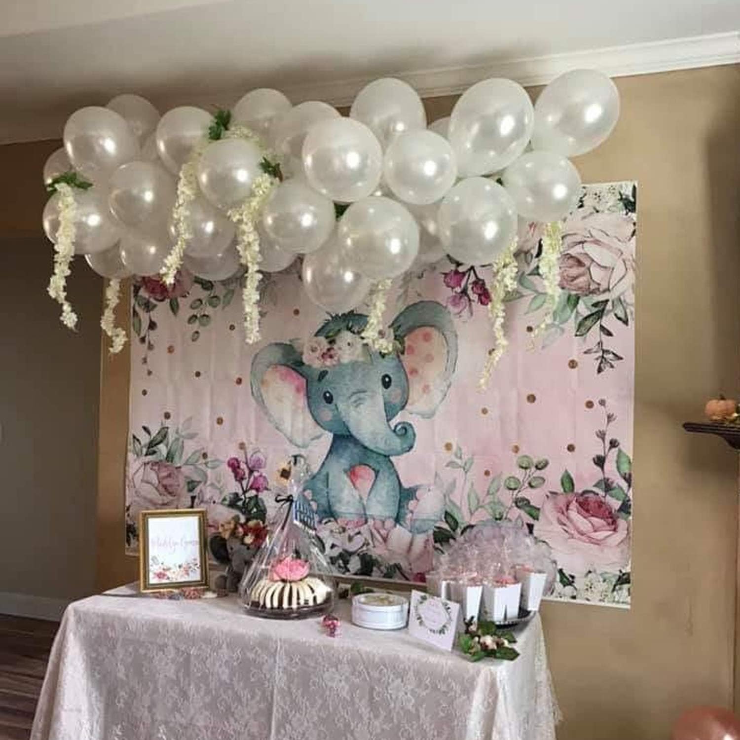 Fayoo 12 Inch White Metallic Balloons 100 Pcs