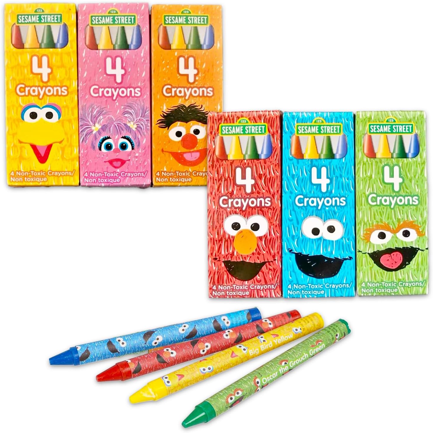 Sesame Street Bulk Crayon Party Favors 30 Packs with Stickers and Crayons