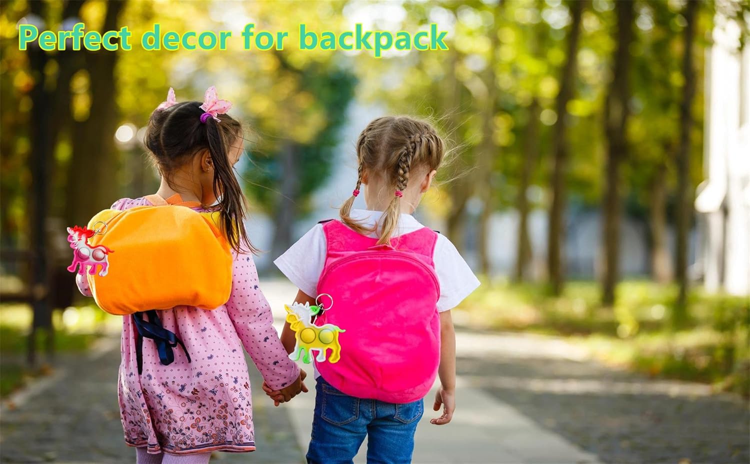 100-Pack Mini Pop Cow Fidget Keychain Backpack