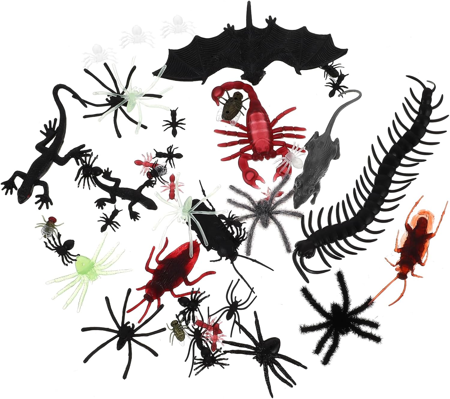 Totority Hyper-Realistic Bugs 44PCS Scary Prop Set