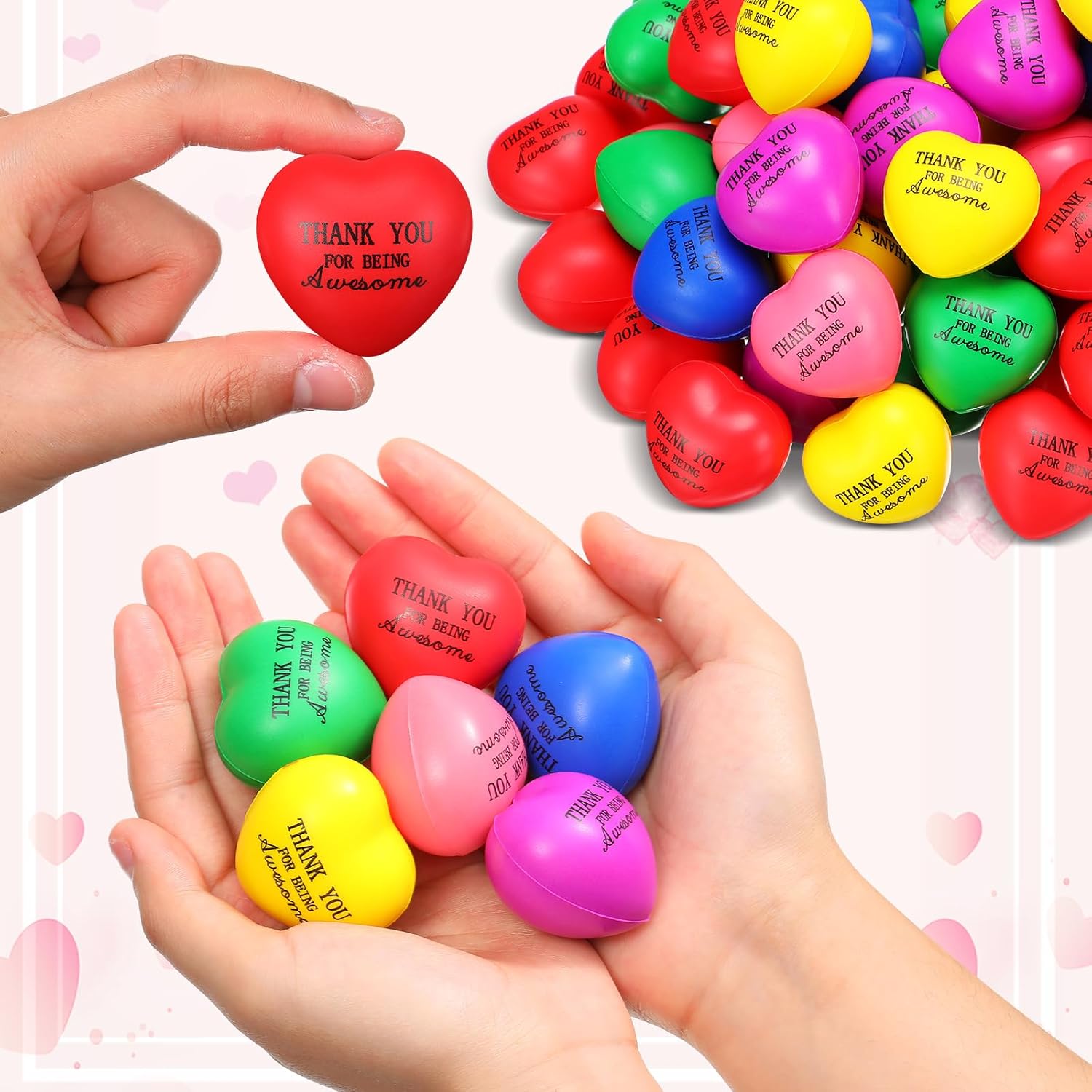 Liliful 100 Pcs Stress Balls Bulk for Graduation Party Favors