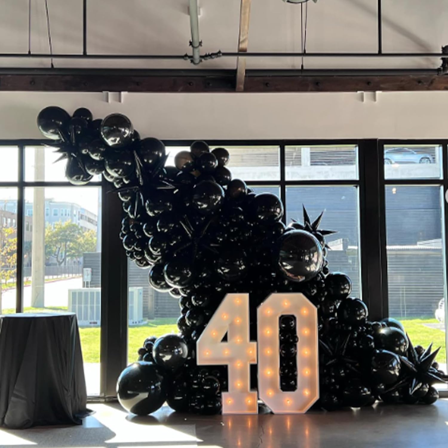 120pcs Black Balloon Arch Kit for Party Decorations
