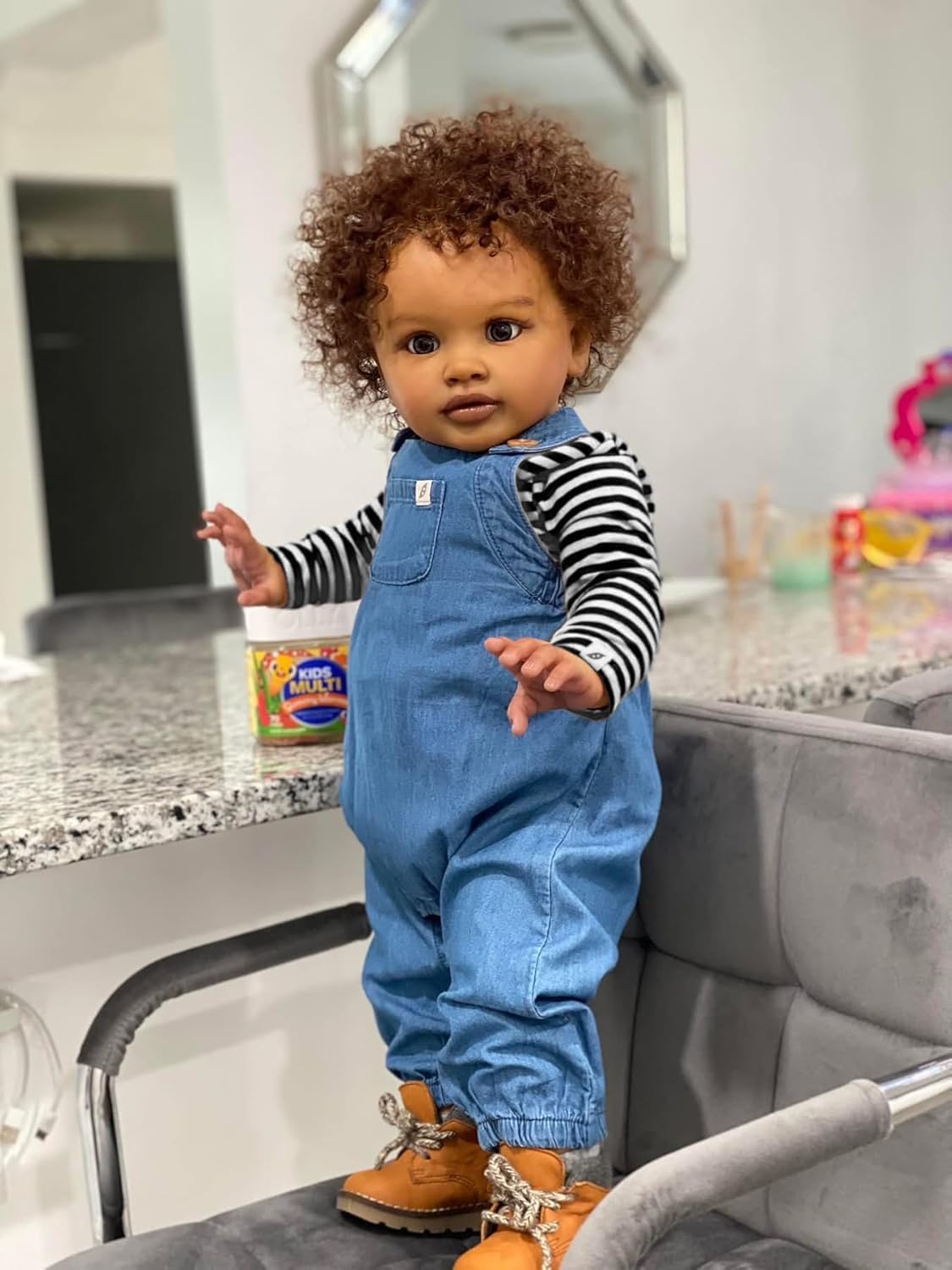 RXDOLL Reborn Baby Doll Black Boy 26 Inch Realistic
