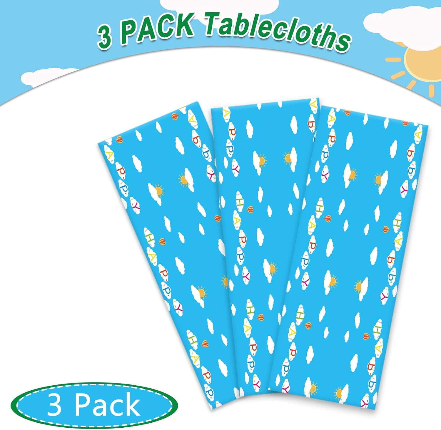 Gisgfim 3 Pcs School Bus Tablecloths Party Decor
