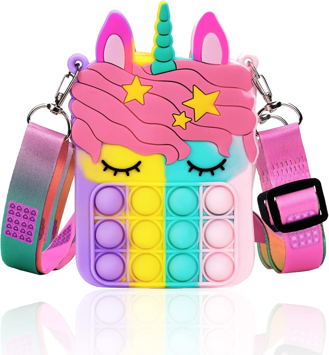 Civan Unicorn Pop It Fidget Toy Bag for Girls