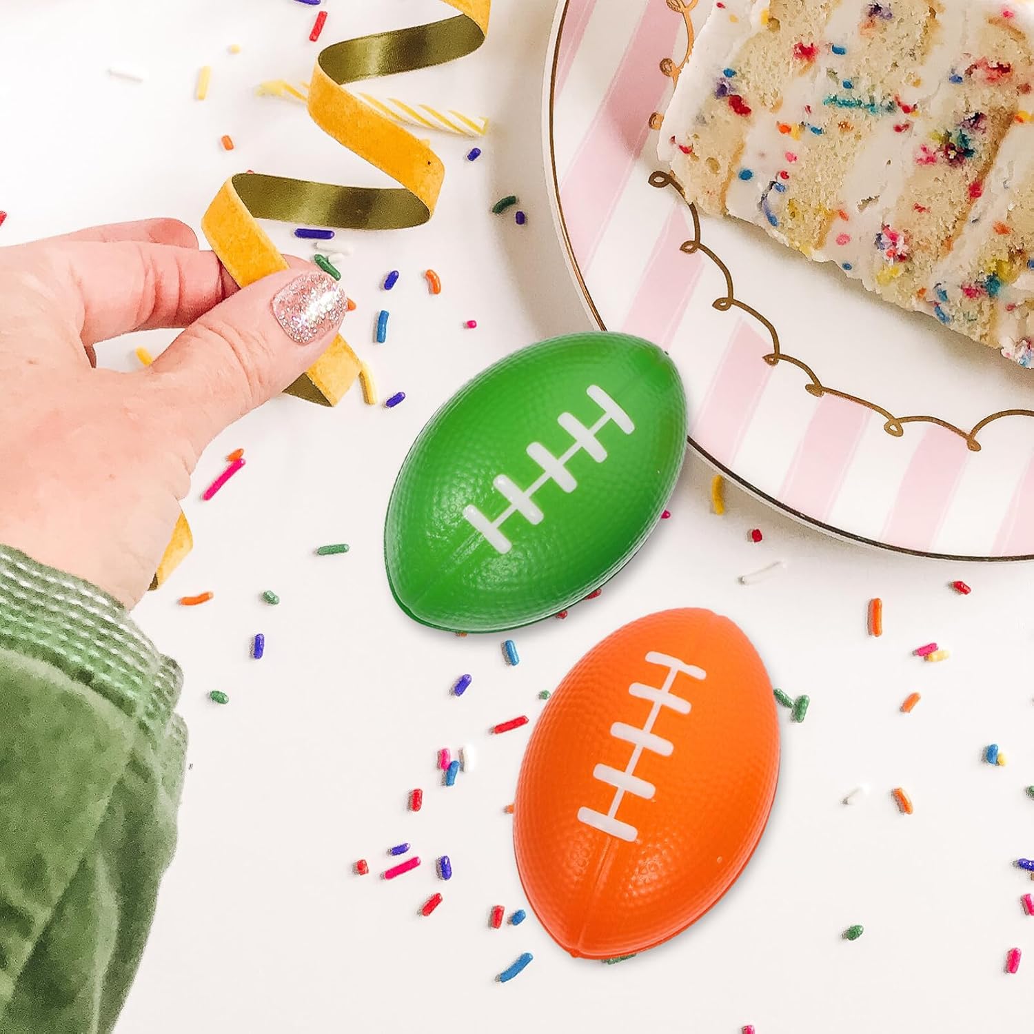Didiseaon 6pcs Mini Rugby Football Stress Balls