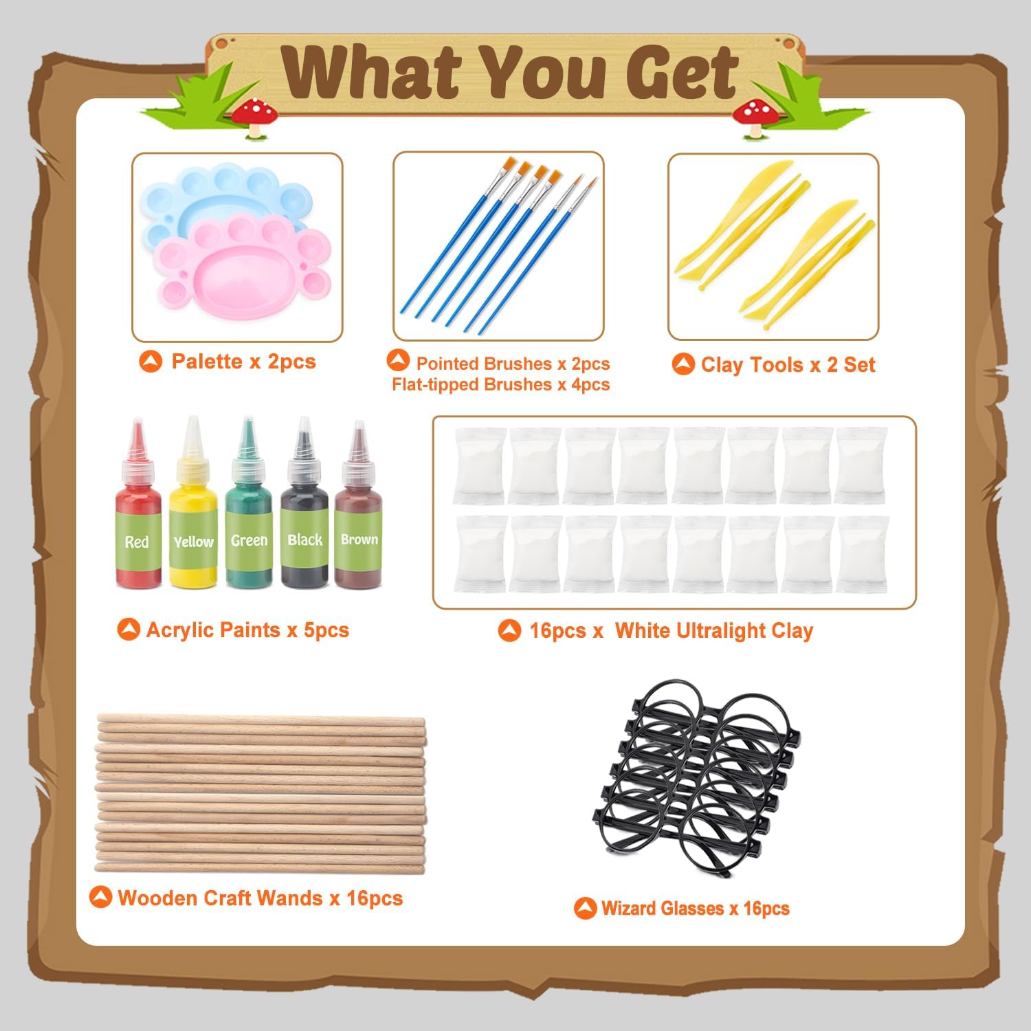 Col-Pary DIY Magic Wand Craft Kit 63 PCS