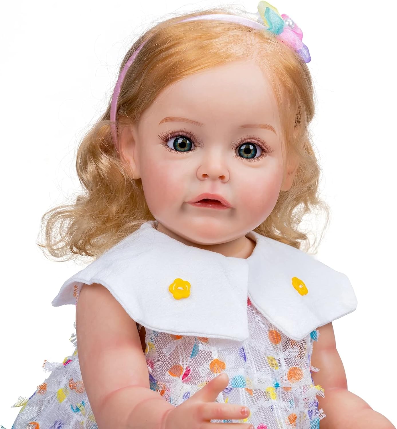 Toddler Reborn Baby Girl Doll 22 Inch Realistic Soft Silicone