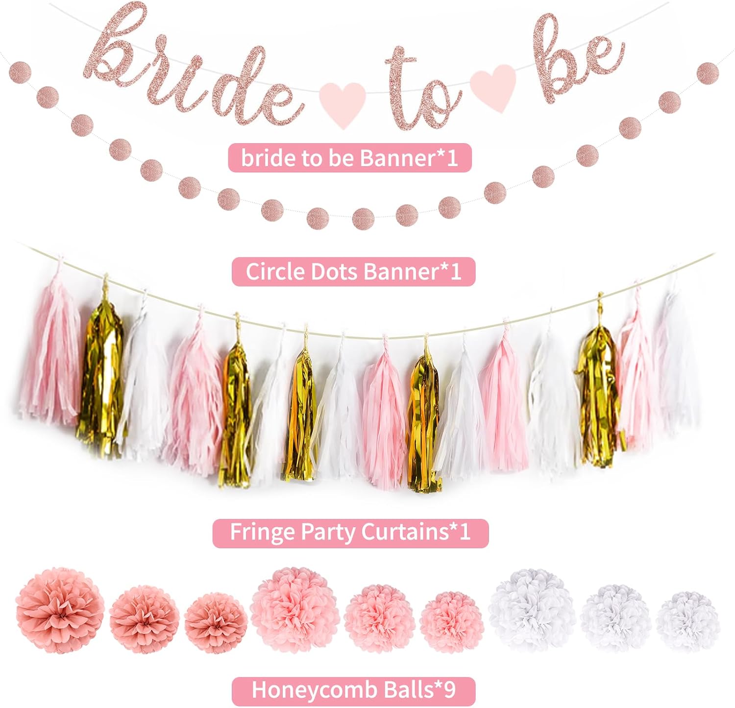 Nisocy Bachelorette Party Decor Banner Set