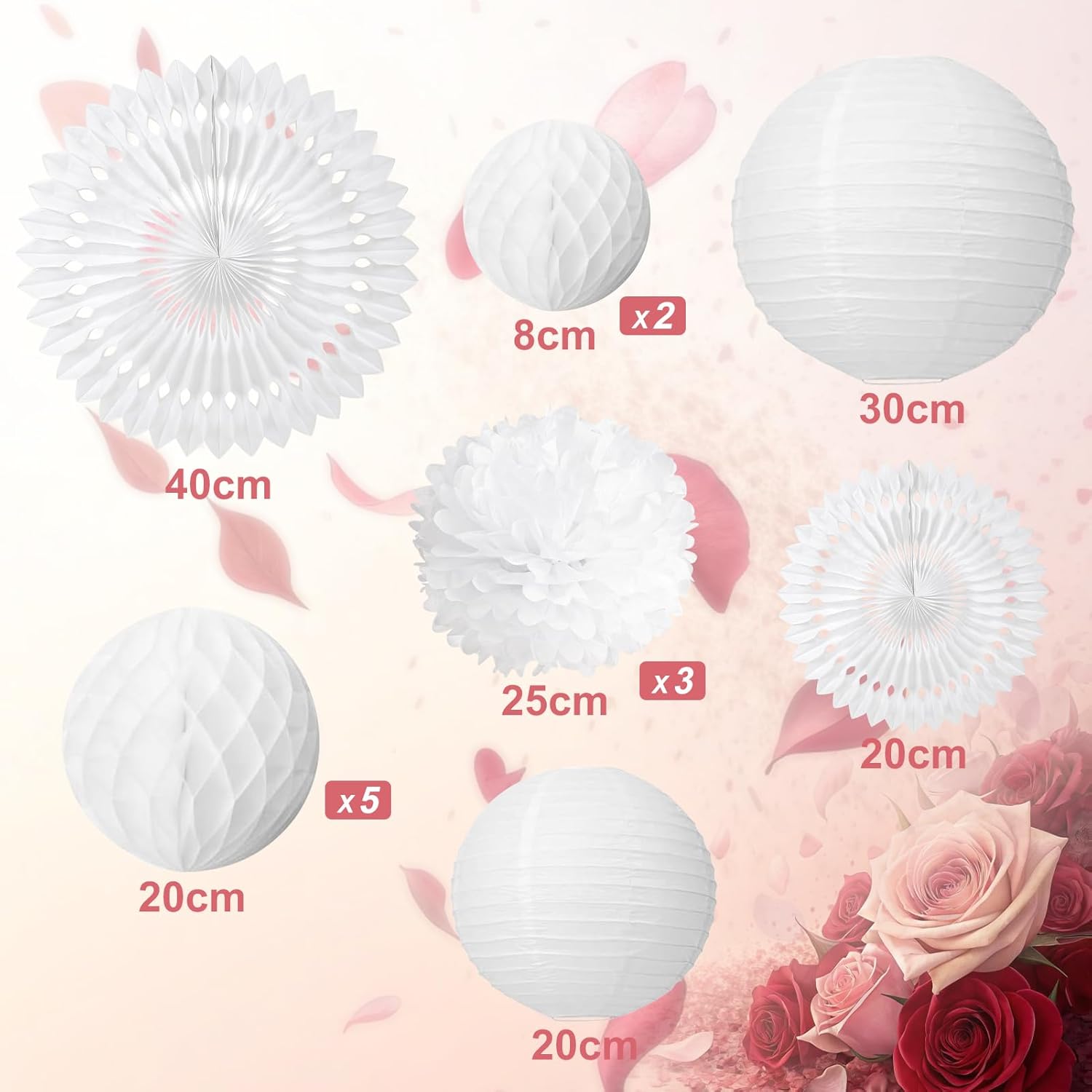 Easy Joy White Party Decoration Kit