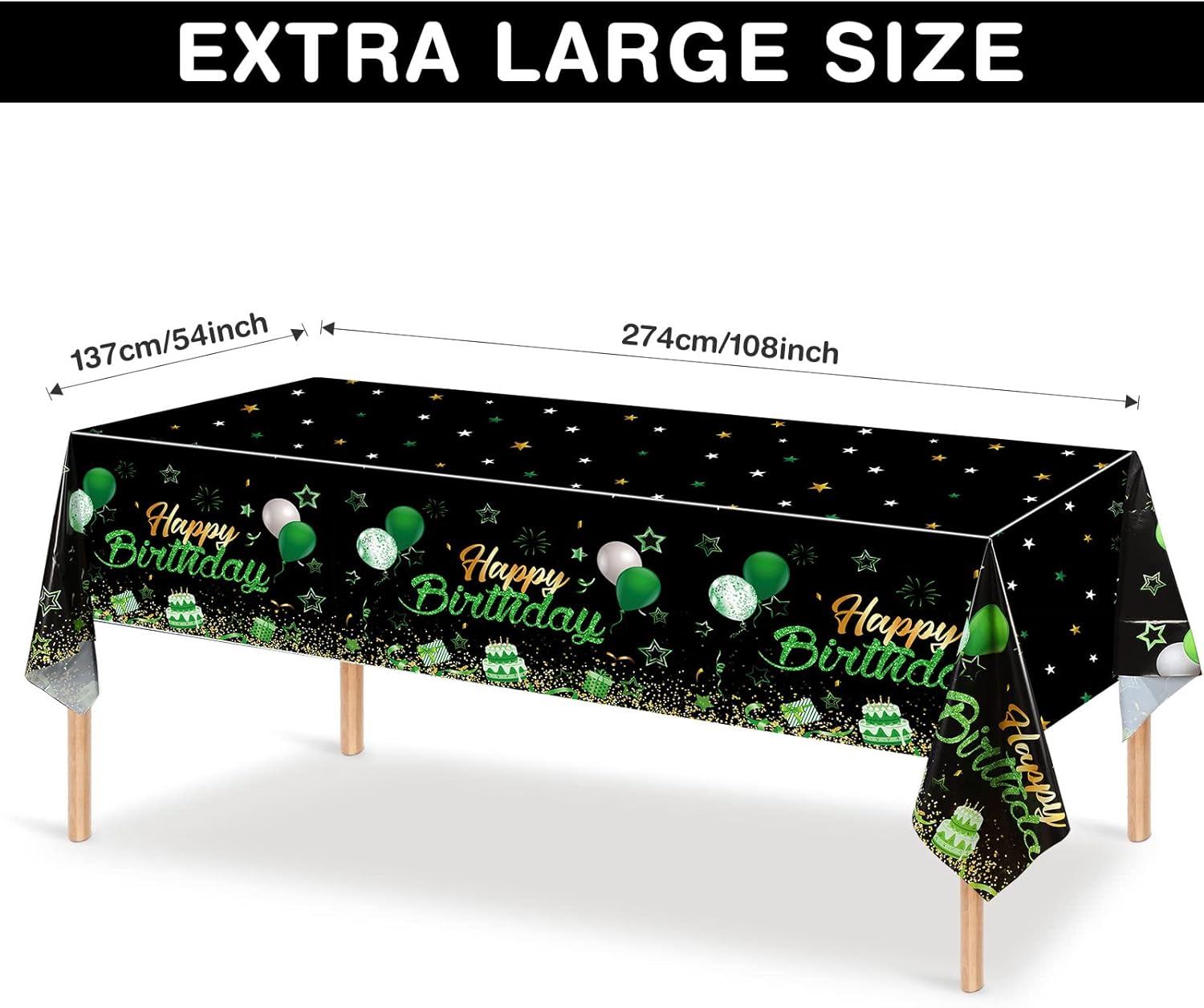 Breling 3 Pack Starry Confetti Tablecloths