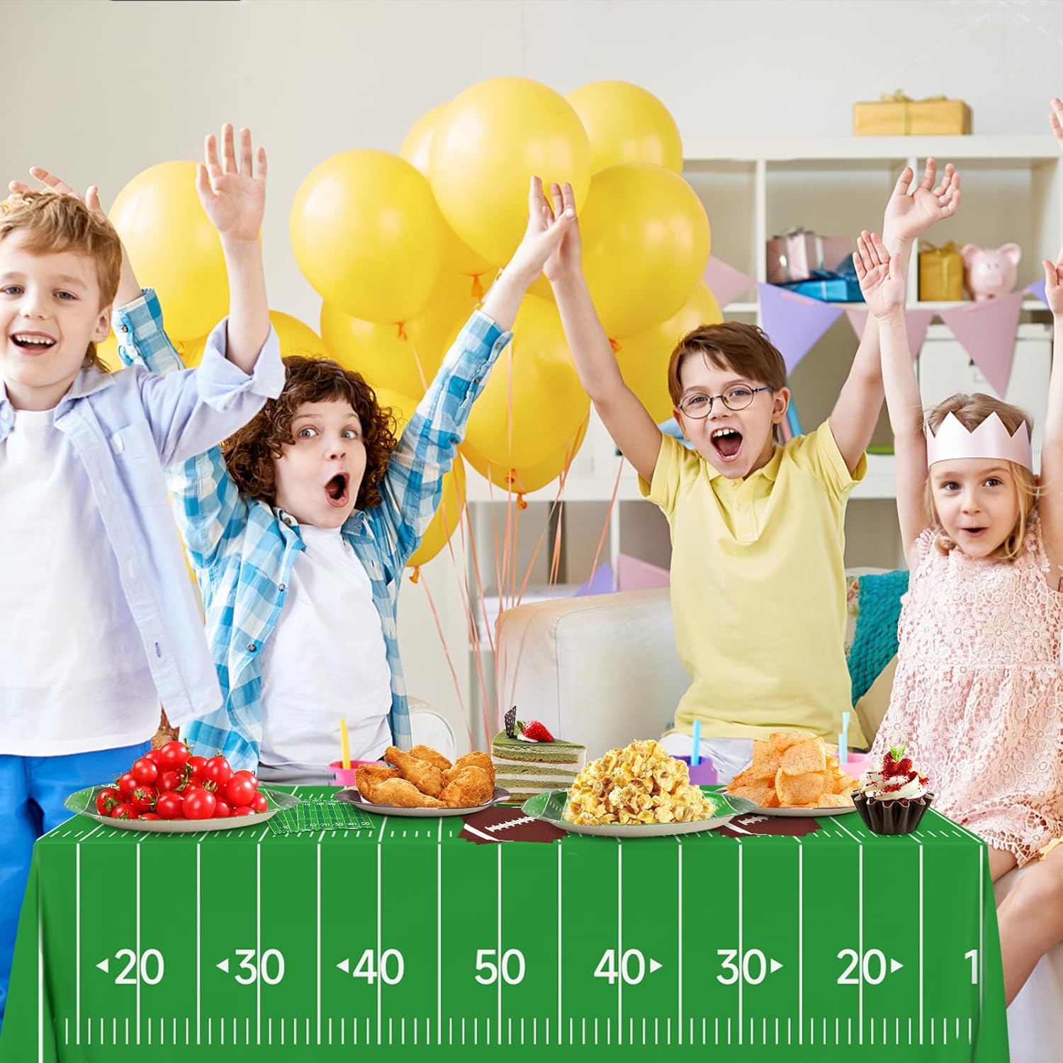 Football Party Supplies Kit Serve 50