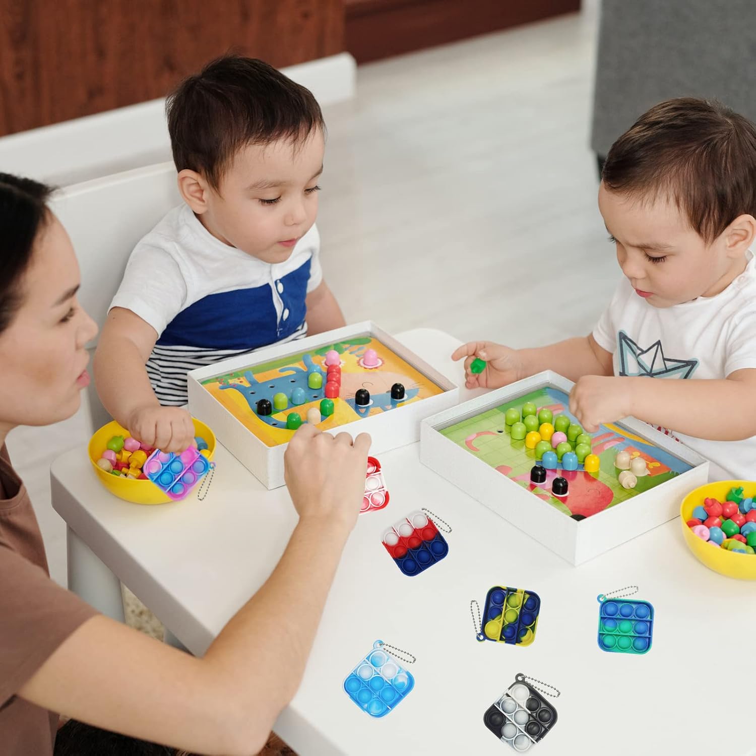 120 Pcs Mini Pop Bubble Fidget Toys Set