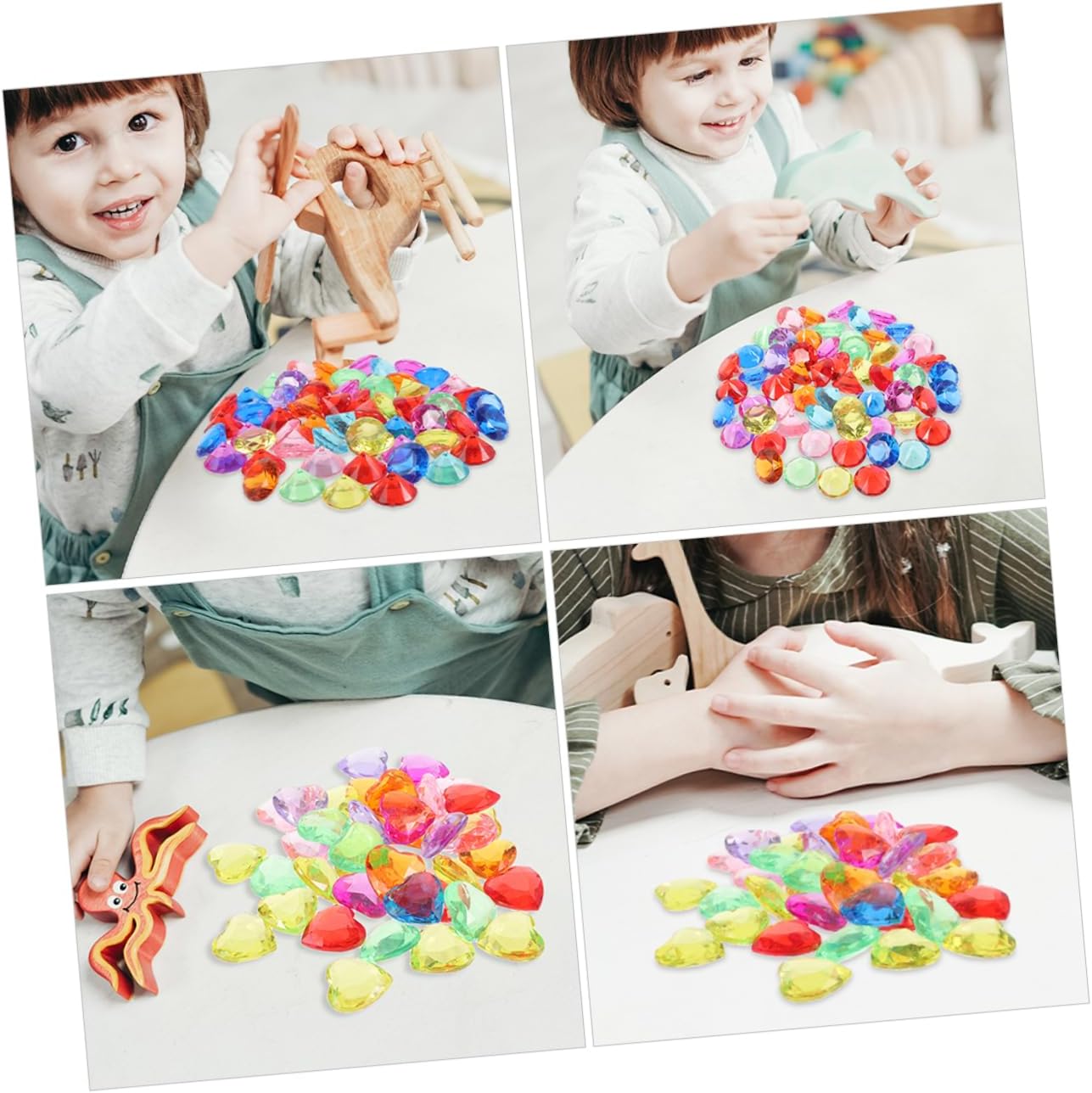 Princess Castle Treasure Chest Plastic Gem Set for Kids