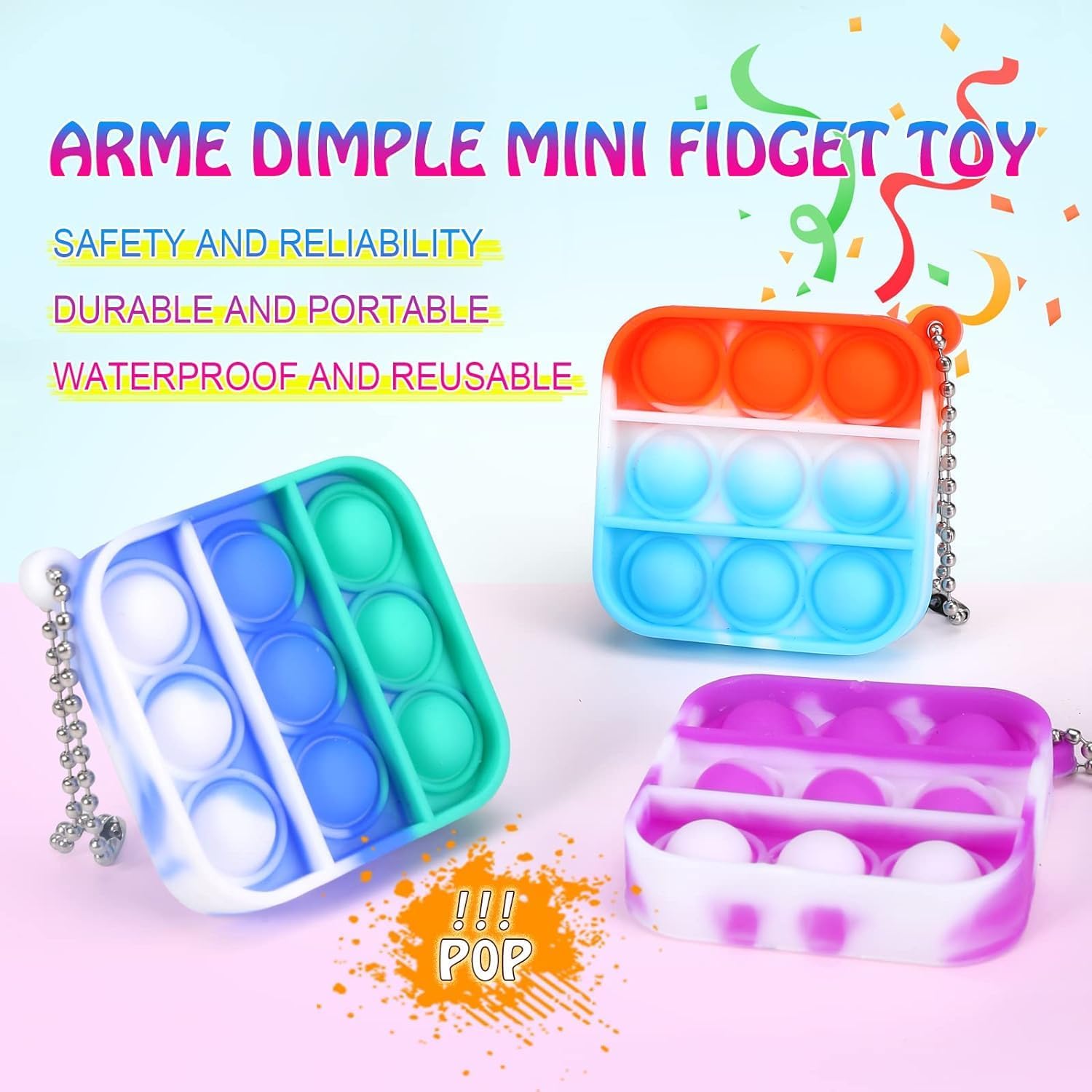 112pcs Mini Pop Fidget Toys Stress Relief Pack