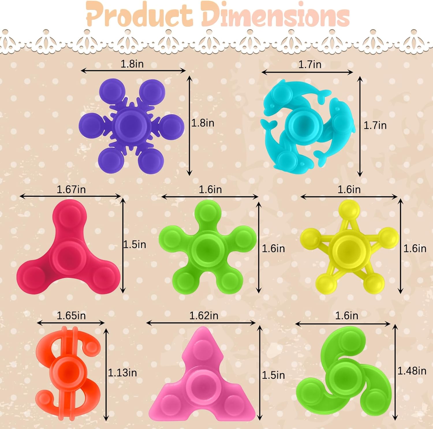 100pcs Mini Fidget Spinners Stress Relief Toys for Kids Adults