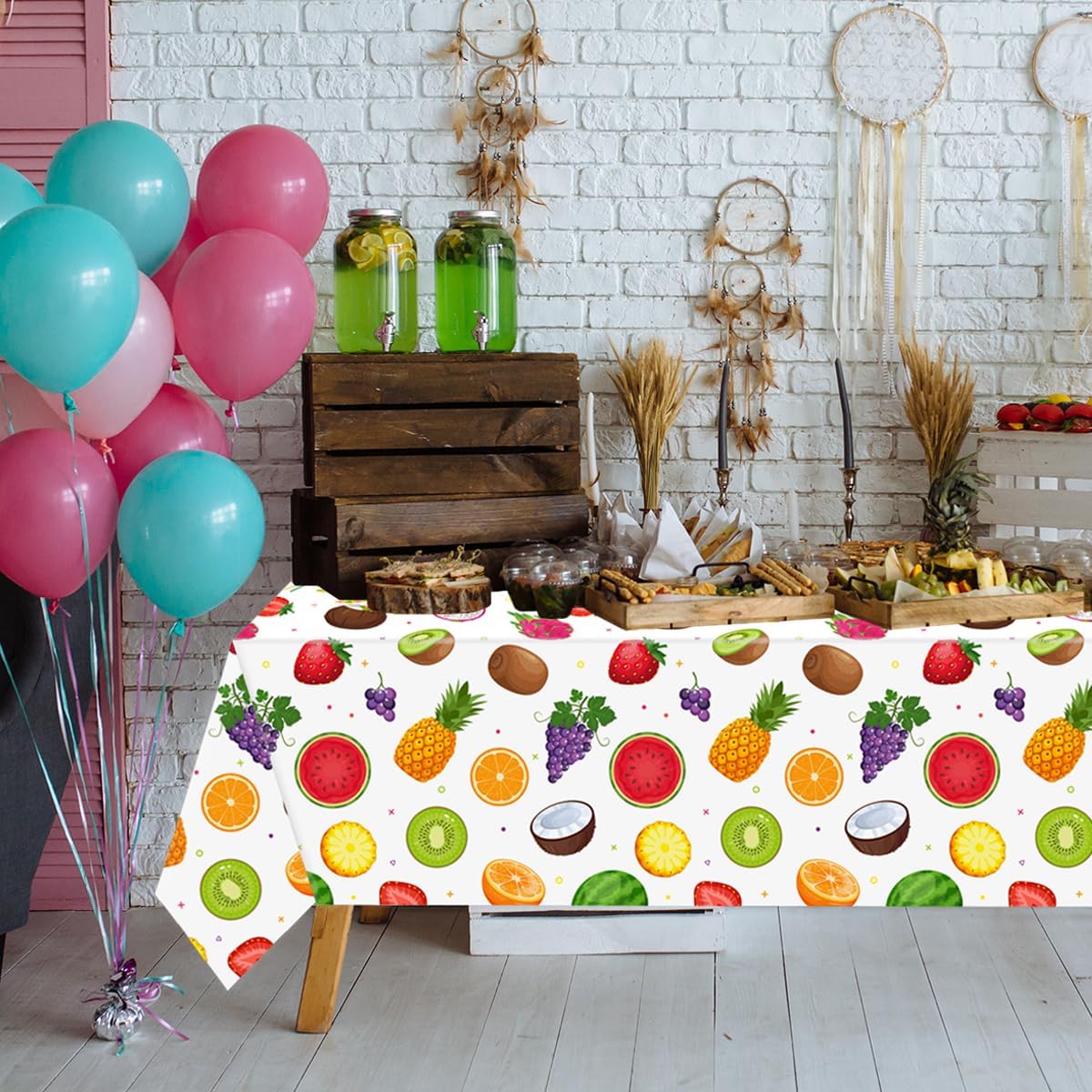 3Pcs Fruit Tablecloths Summer Party Decorations