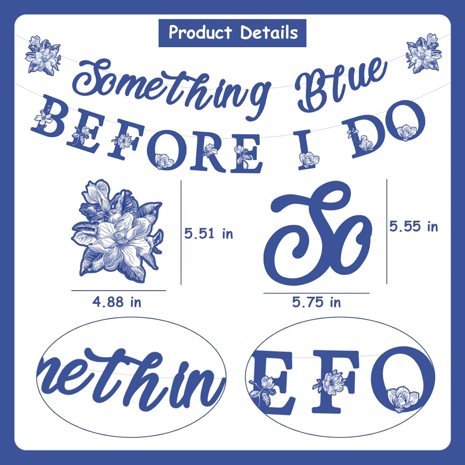 Something Blue Before I Do Banner for Bridal Shower