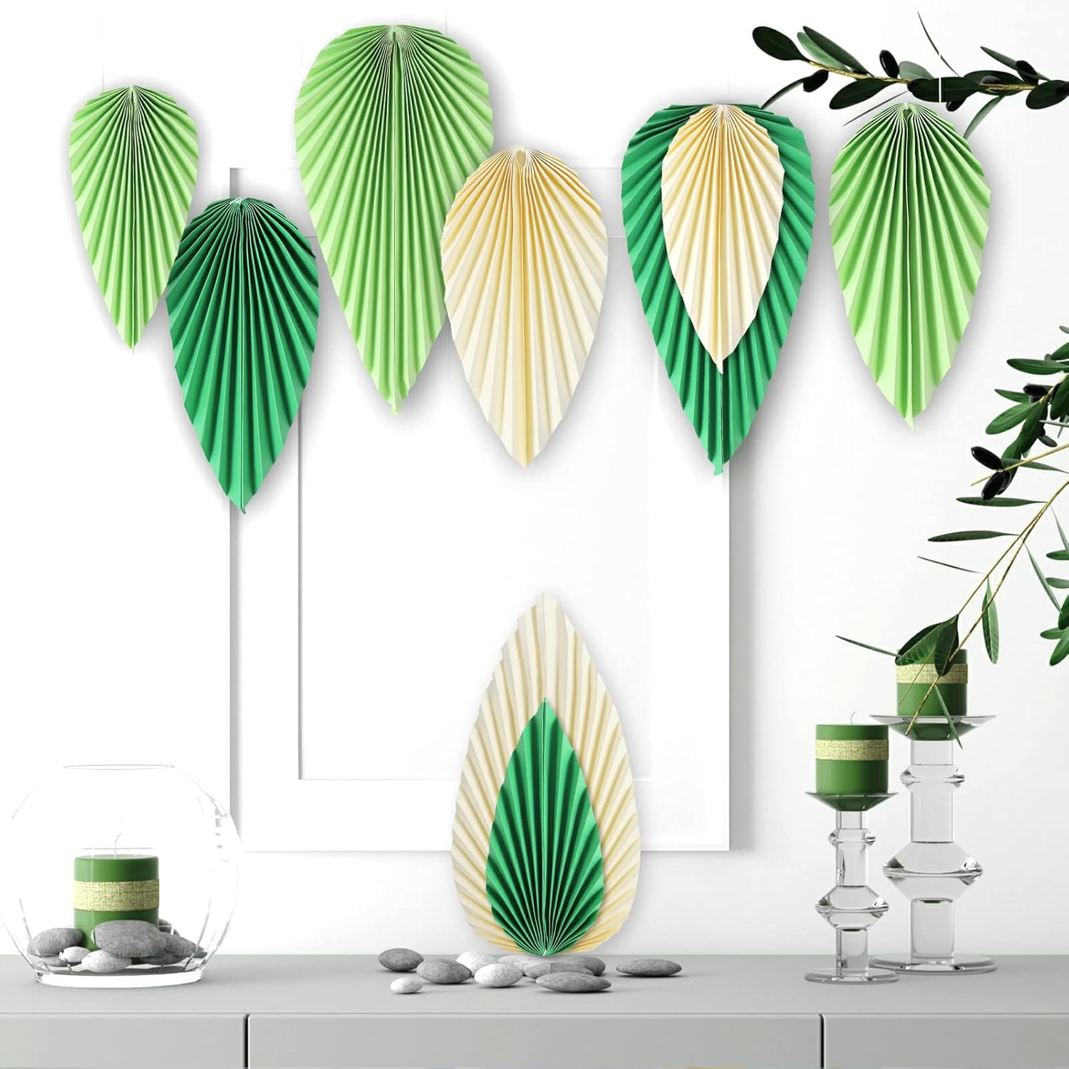 Easy Joy Paper Leaves Wall Decor Set of 9