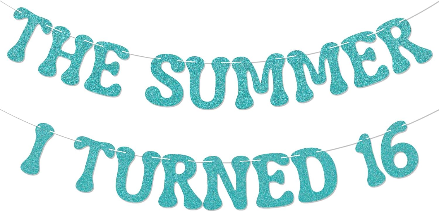 The Summer I Turned 16 Glitter Banner