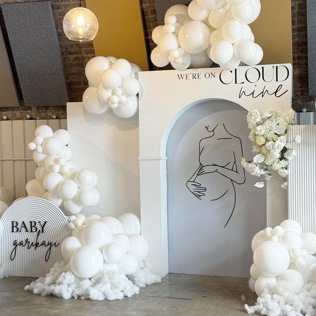 Pearl White Balloon Arch Kit 112pcs for Wedding and Party