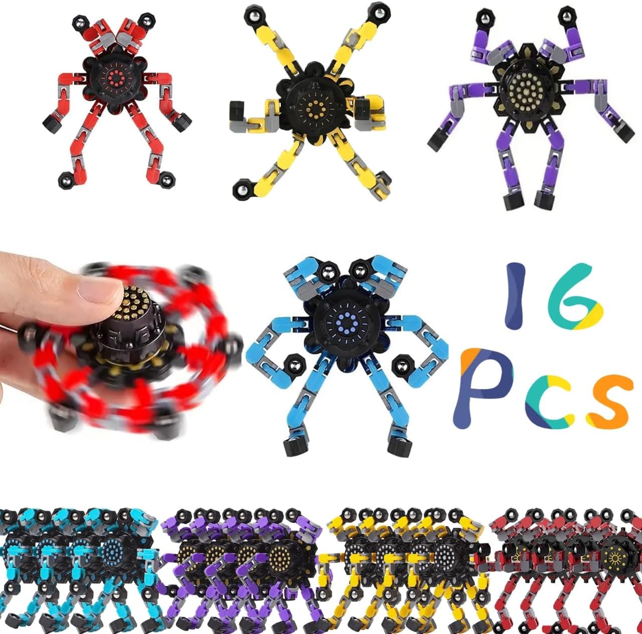 24Pcs Fidget Spinner Gyro Toy for Adults and Kids