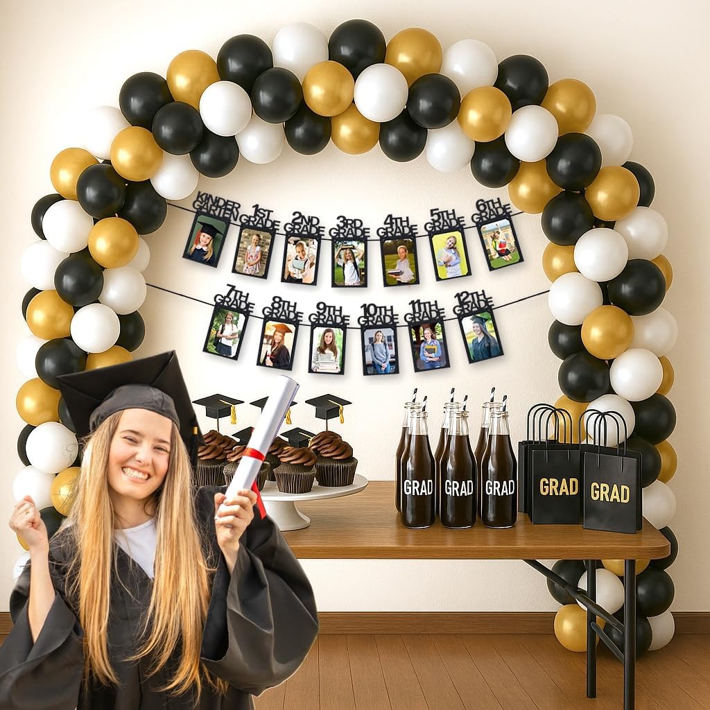 PartyHooman Graduation Photo Banner for 2025 K-12 Decorations