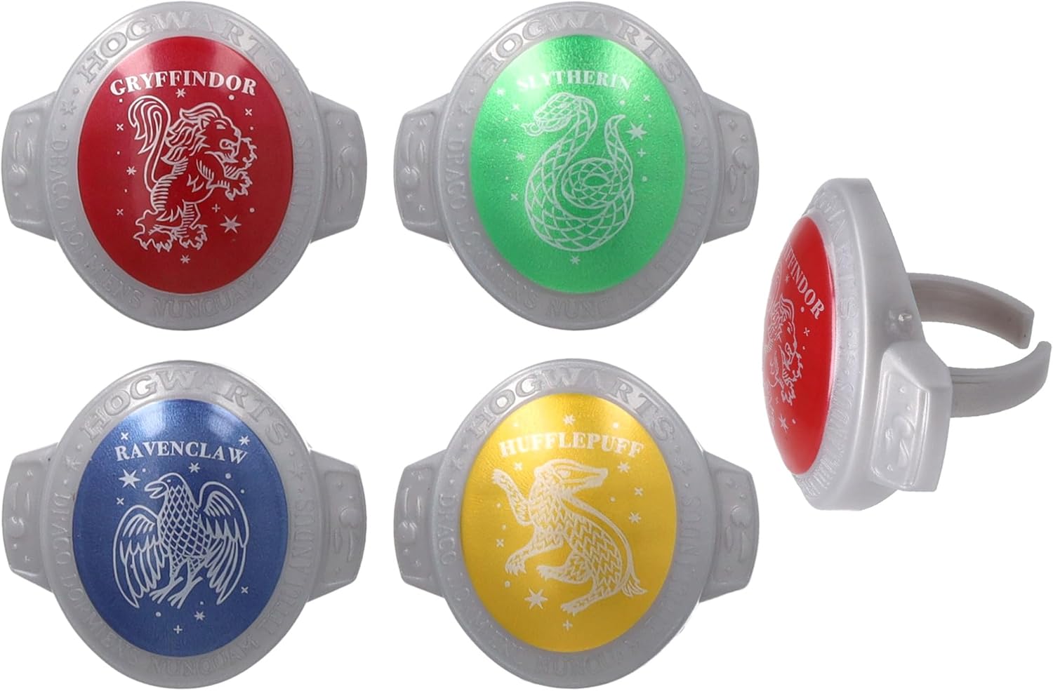 DecoPac Harry Potter Hogwarts House Cupcake Rings - 24 Pack