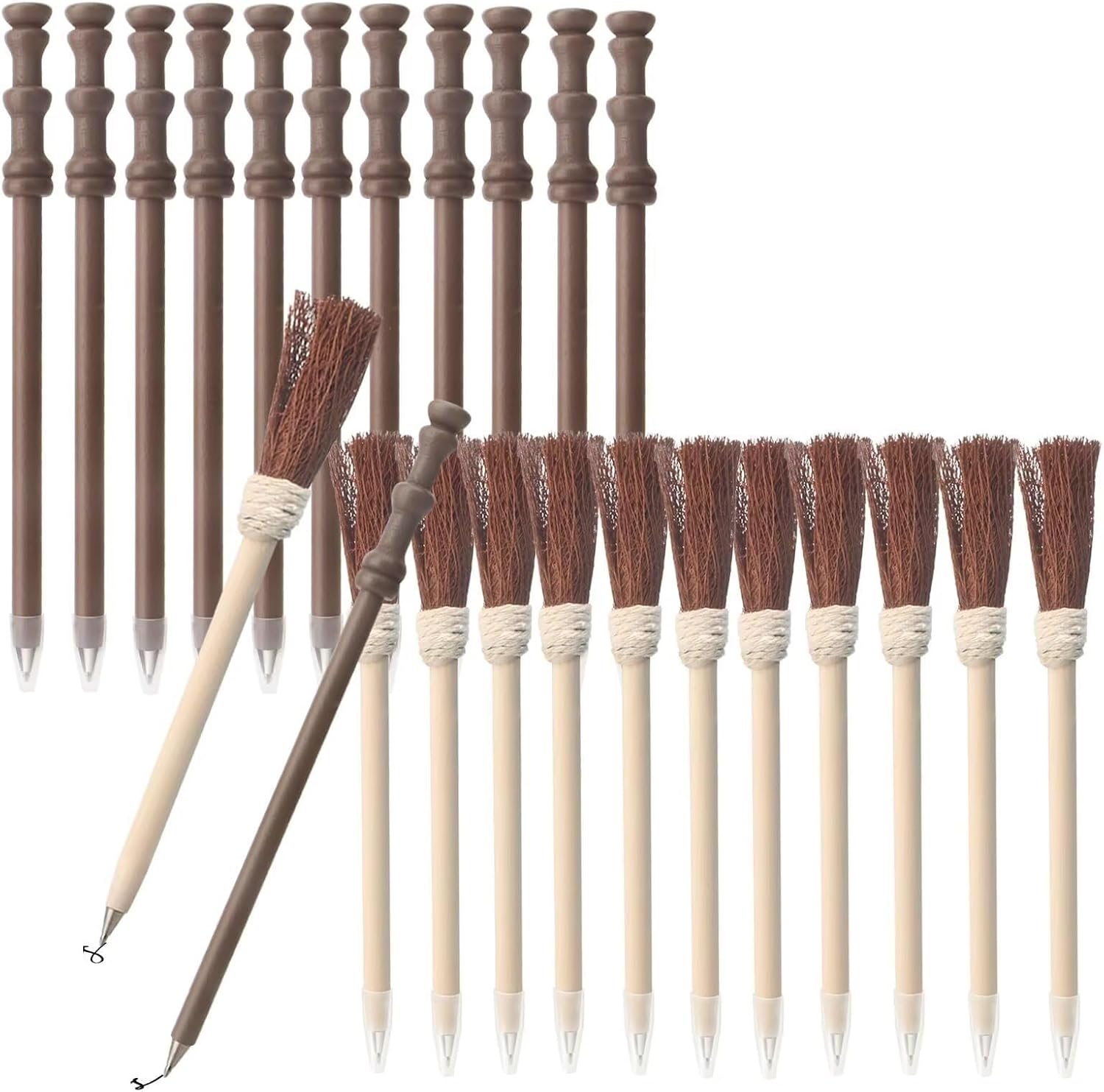 Col-Pary 24pcs Wand Broom Pencils Party Set