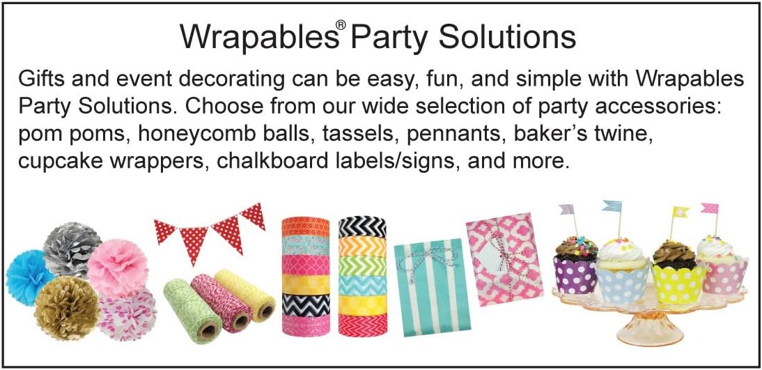 Wrapables 8 Inch Tissue Pom Poms Set of 5 White