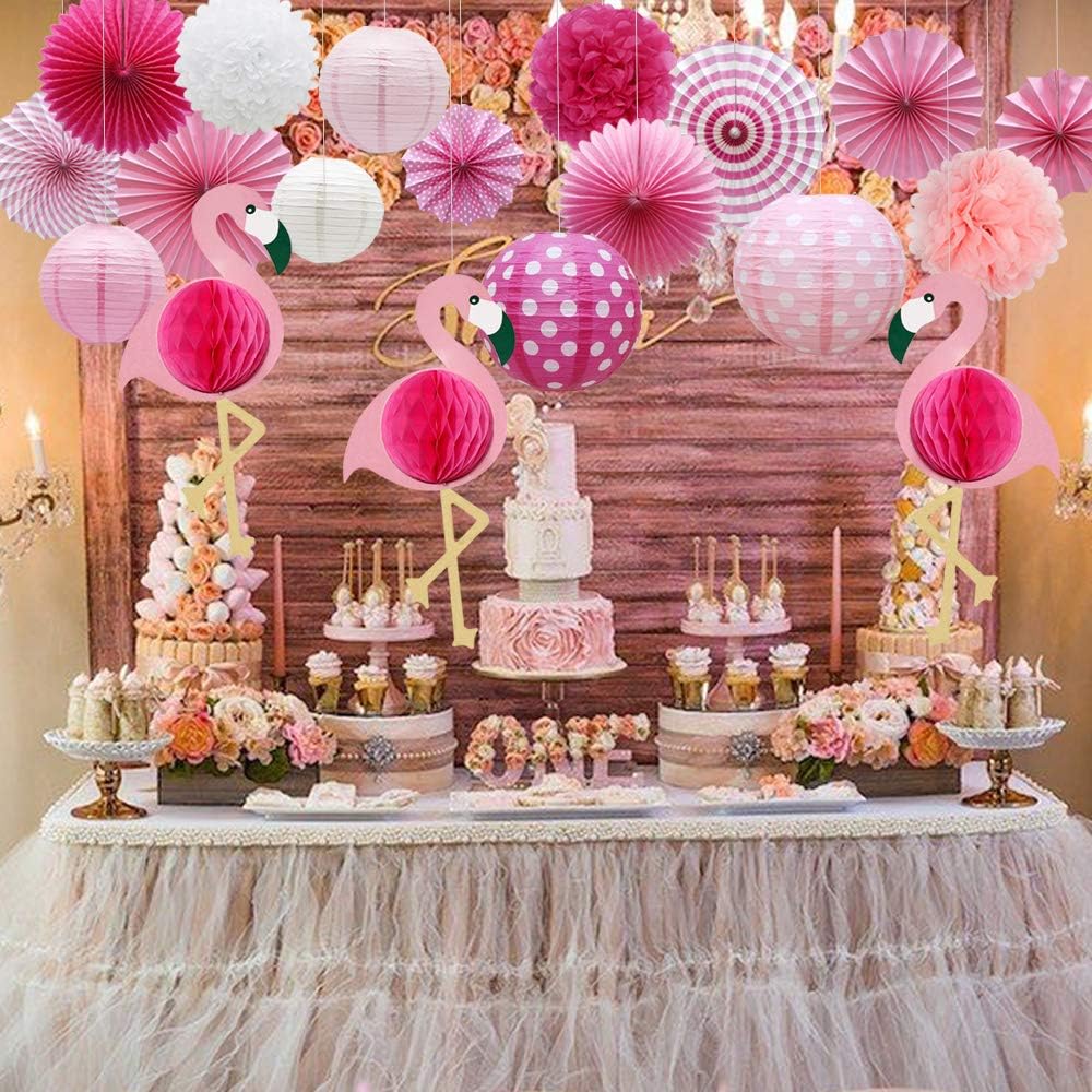 Tropical Flamingo Party Honeycomb Decoration Kit
