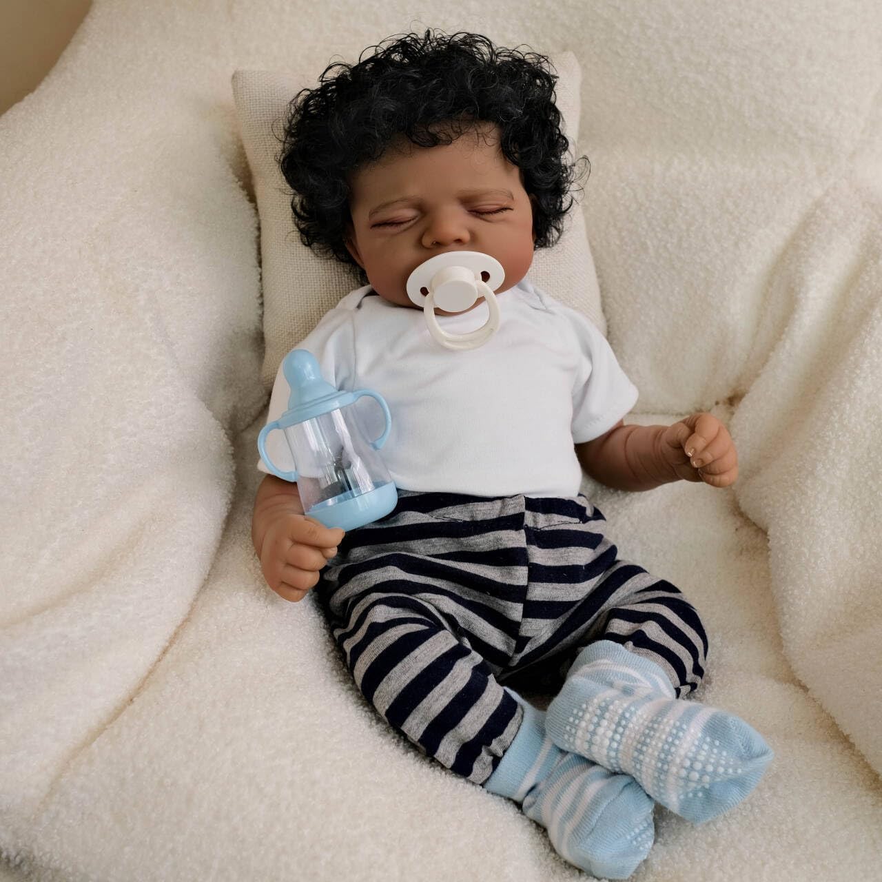 RXDOLL 18 Inch African American Reborn Baby Doll