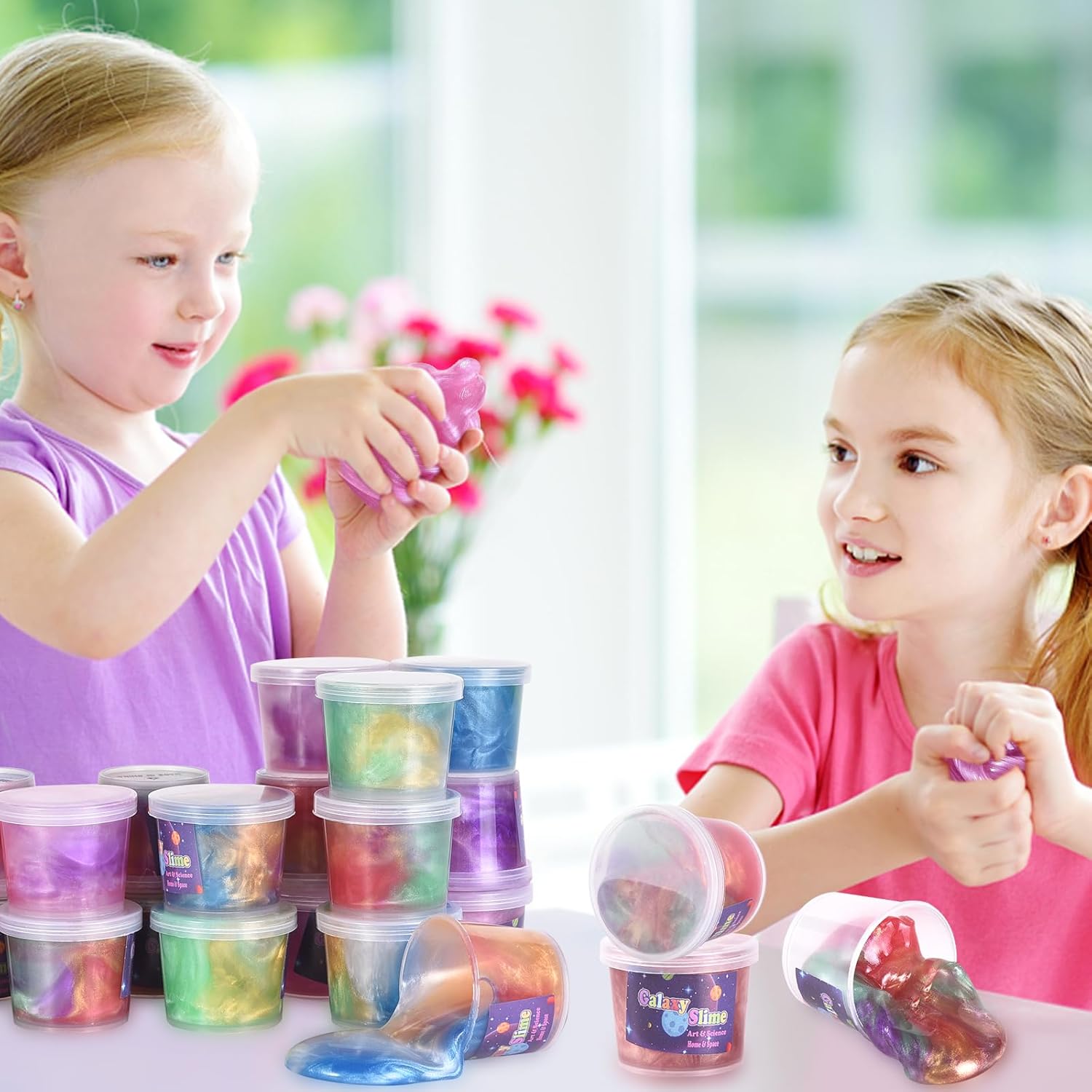 Kids Galaxy Slime Kit 30 Pack Bulk Stress Relief Putty Toy