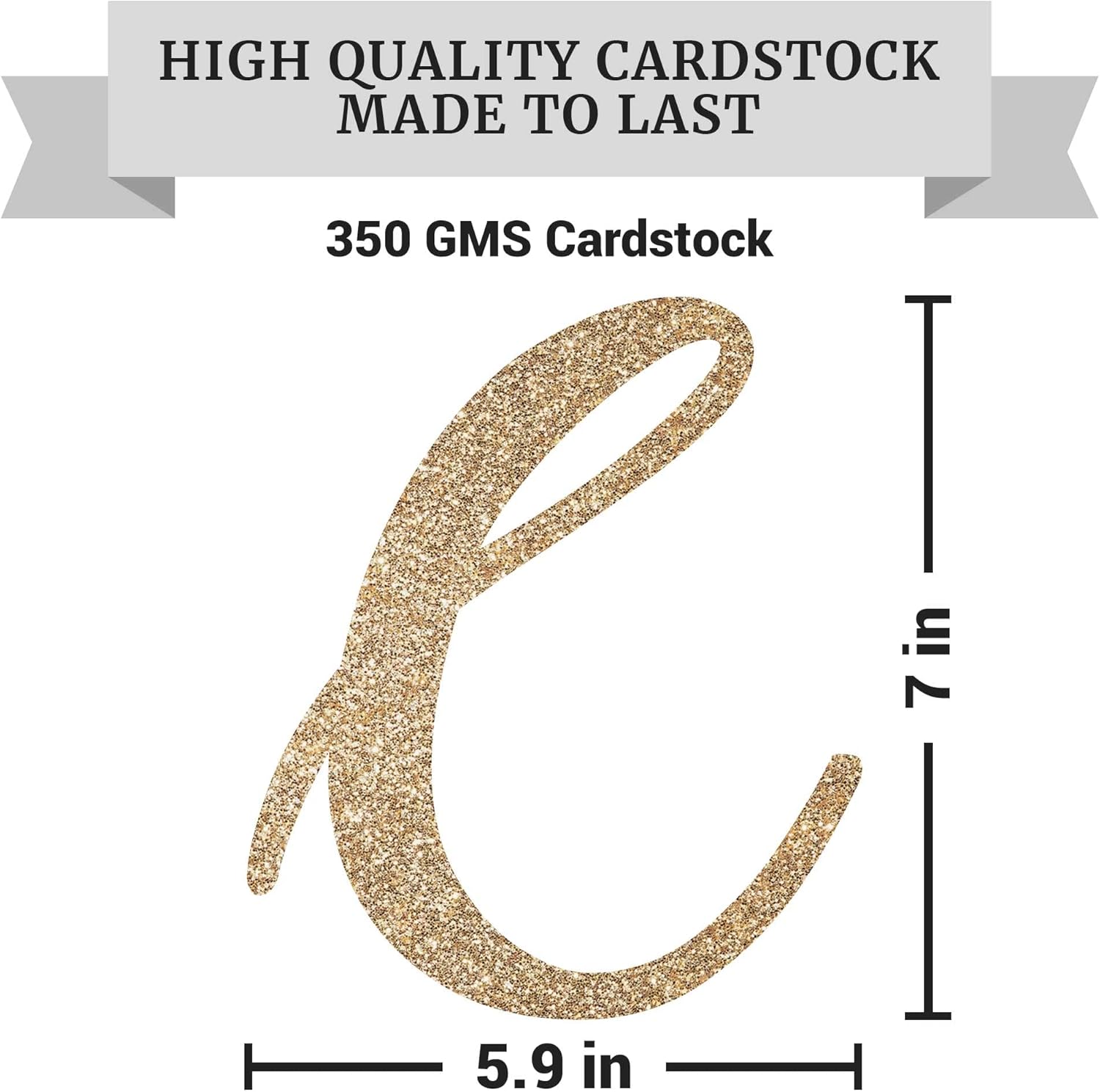 Pre-Strung Gold Glitter Congratulations Banner - 6 ft Strand
