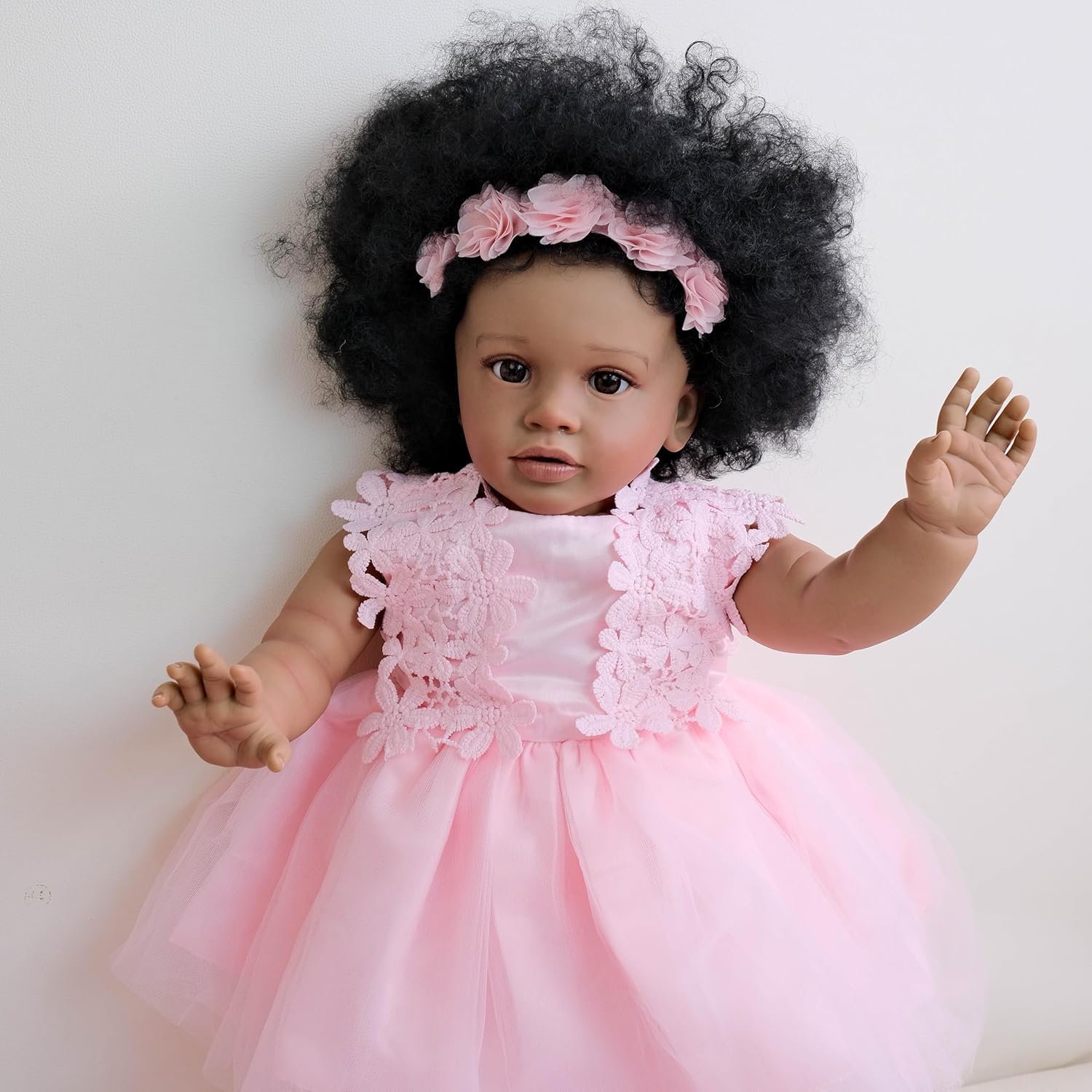 RXDOLL Realistic 26 Inch Black Girl Baby Doll