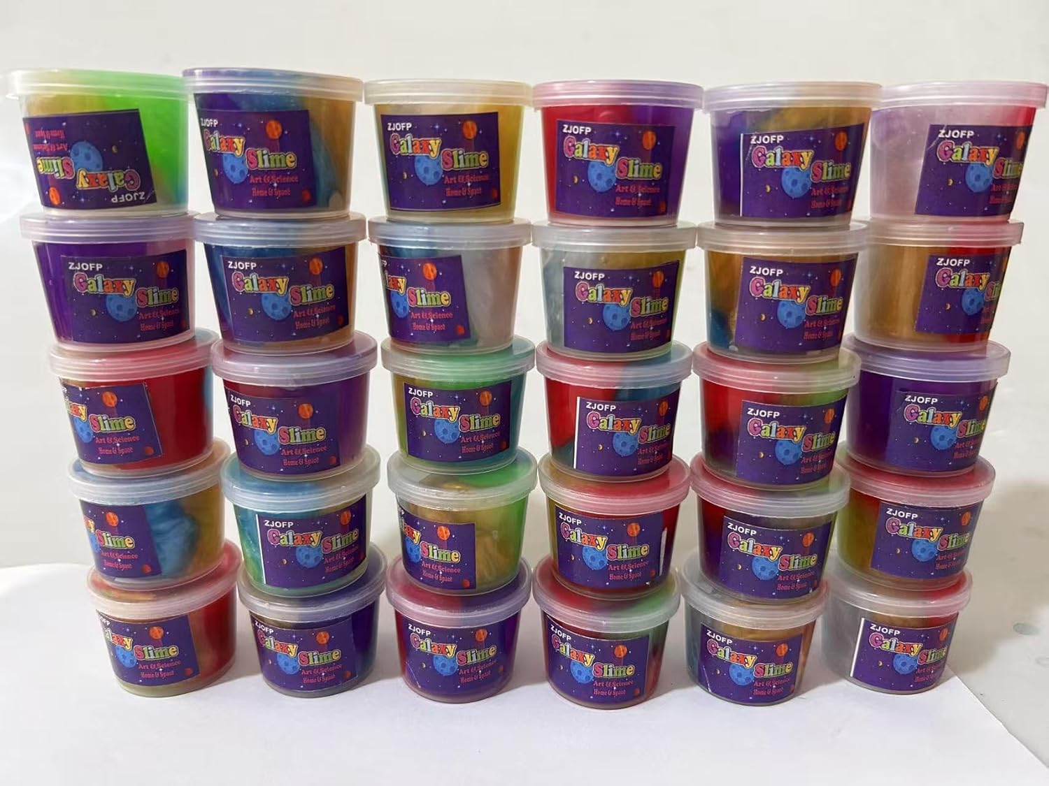Kids Galaxy Slime Kit 30 Pack Bulk Stress Relief Putty Toy