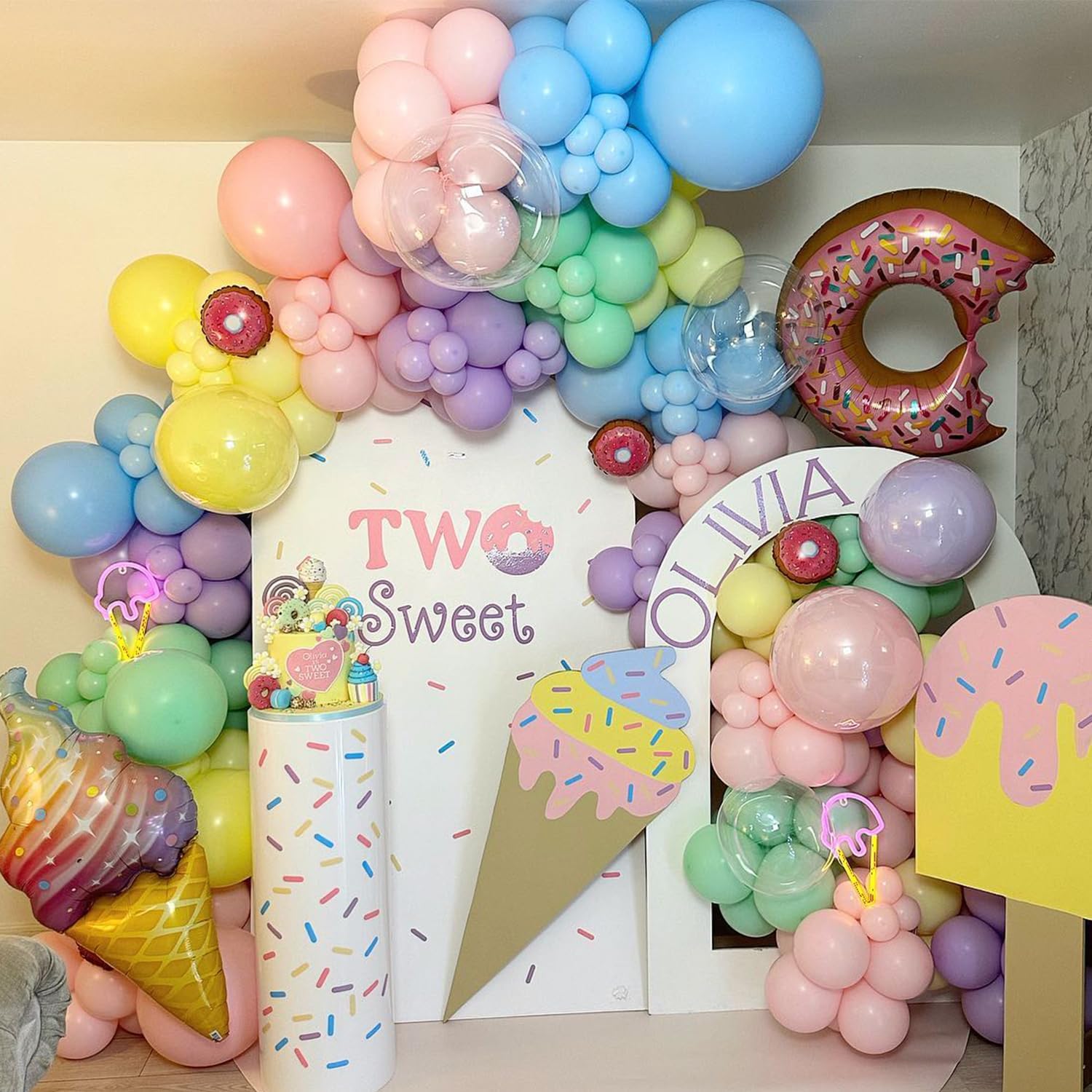 Pastel Donut Balloon Arch Garland Kit
