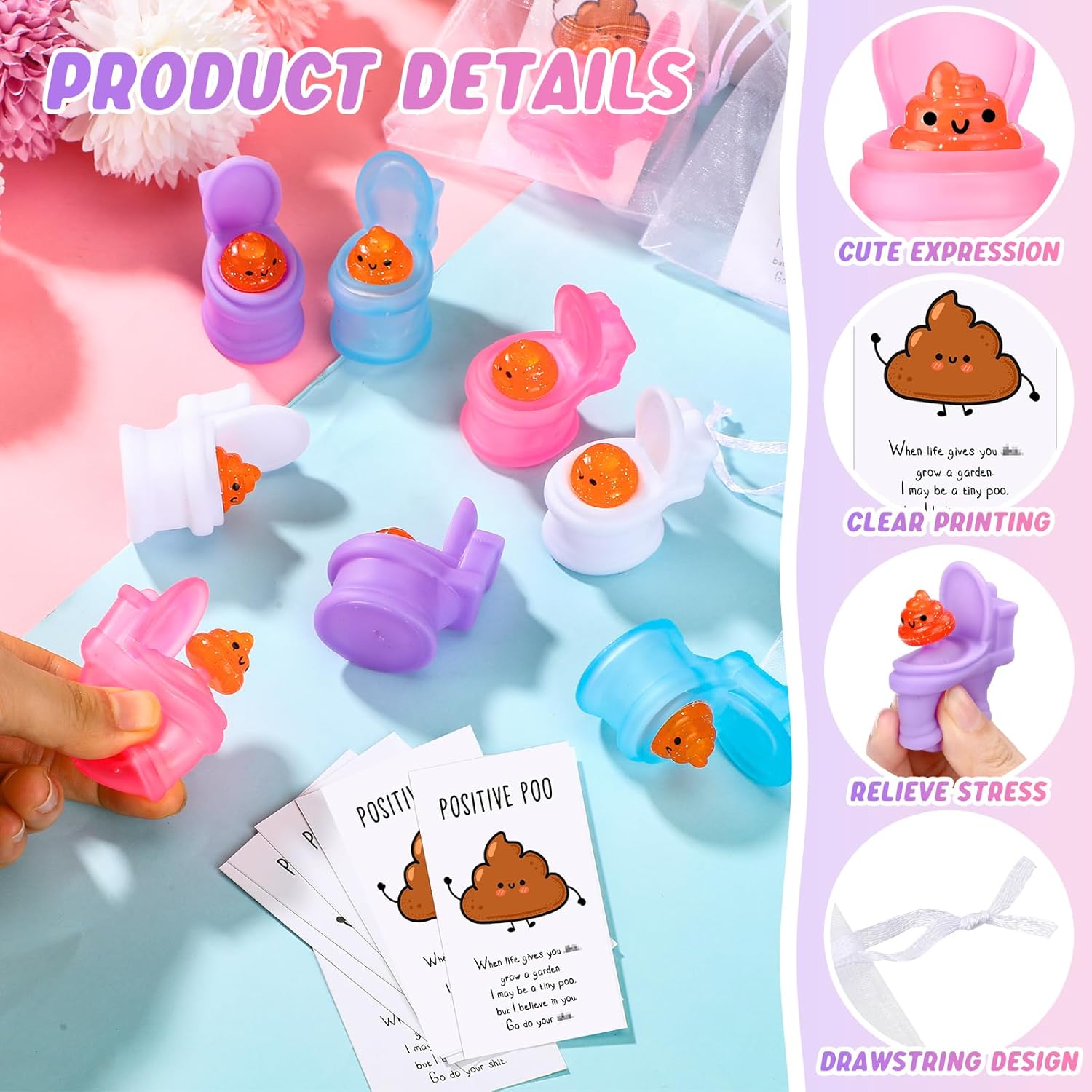 HyDren 24 Piece Funny Poo Stress Relief Toy Set