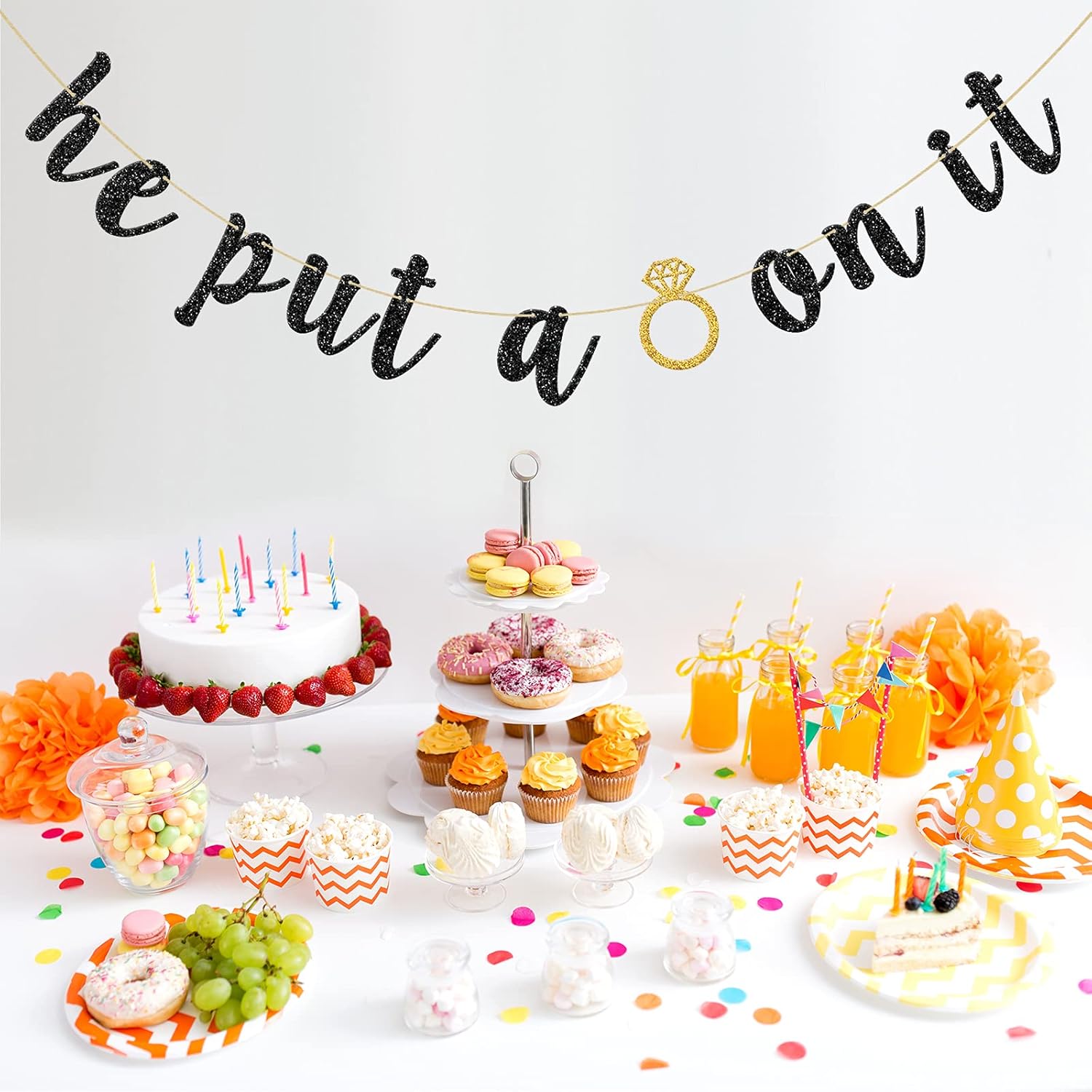 He Put A Ring On It Banner Engagement Party Decor