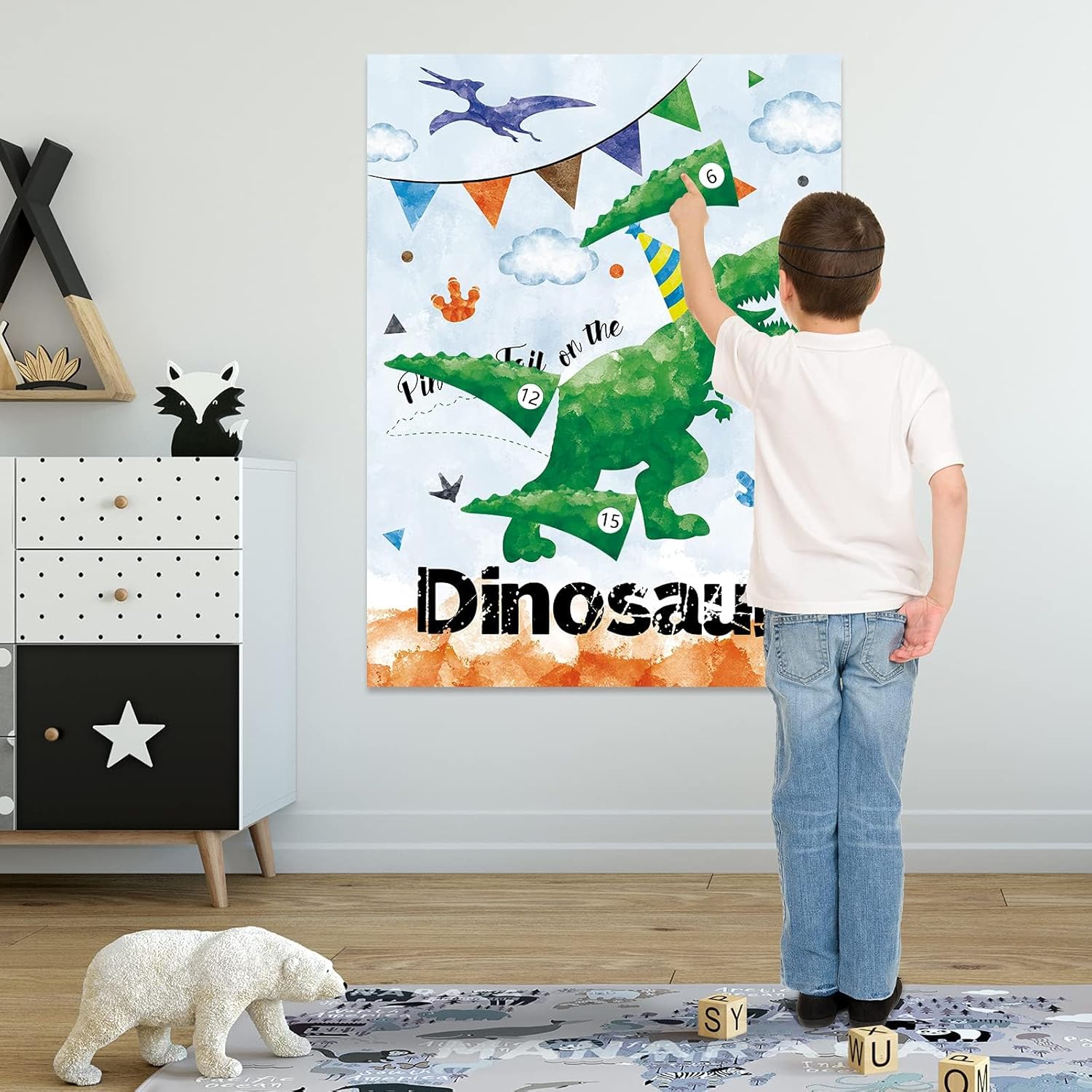 WERNNSAI Dinosaur Tail Game Poster 21x28in