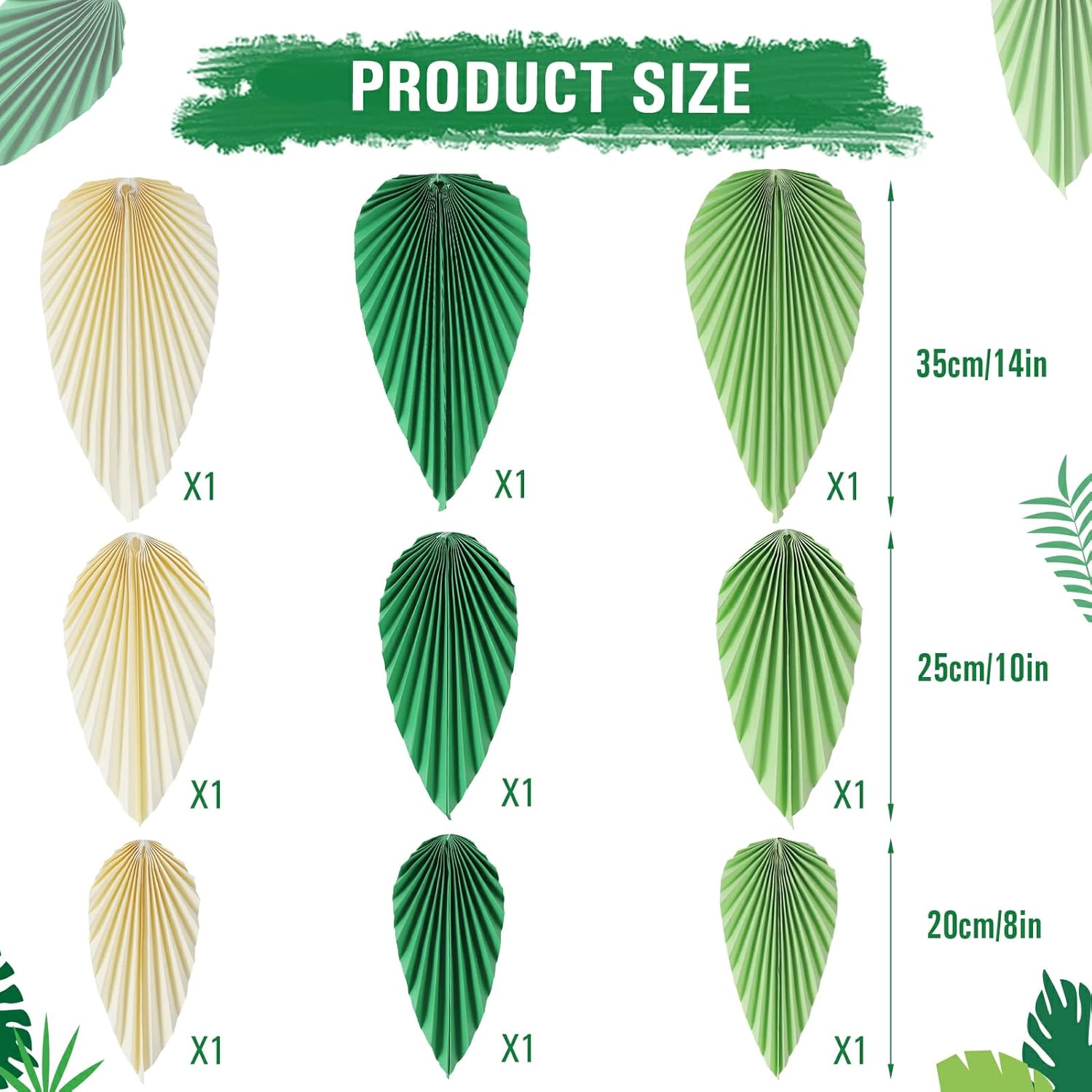 Easy Joy Paper Leaves Wall Decor Set of 9