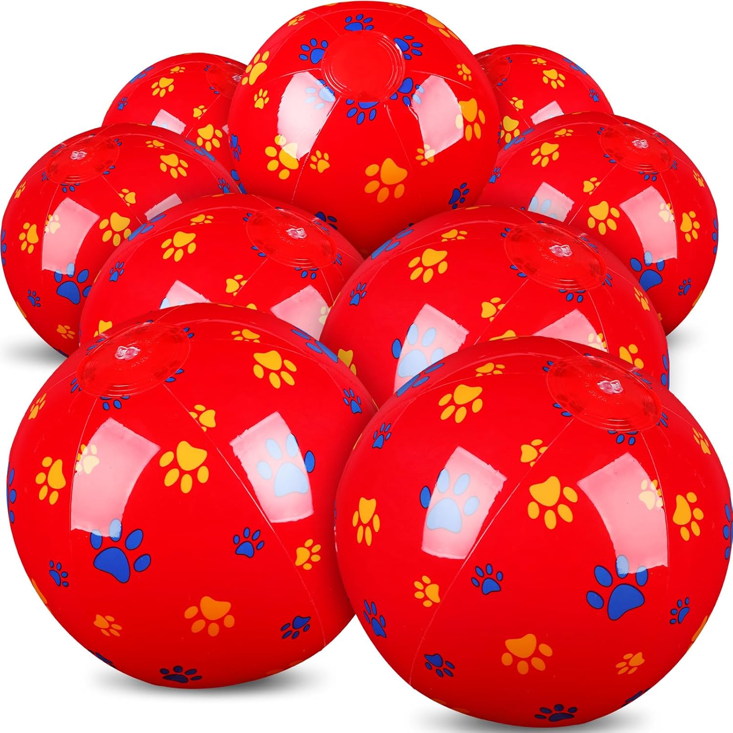 12 Pack Red Dog Paw Beach Balls for Kids 787 Inch
