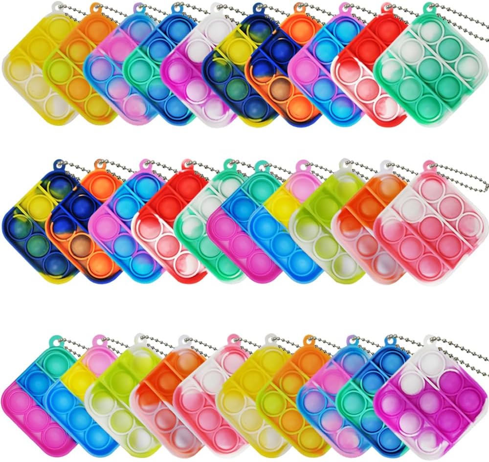 30 Pcs Mini Pop Bubble Fidget Toys for Kids and Adults