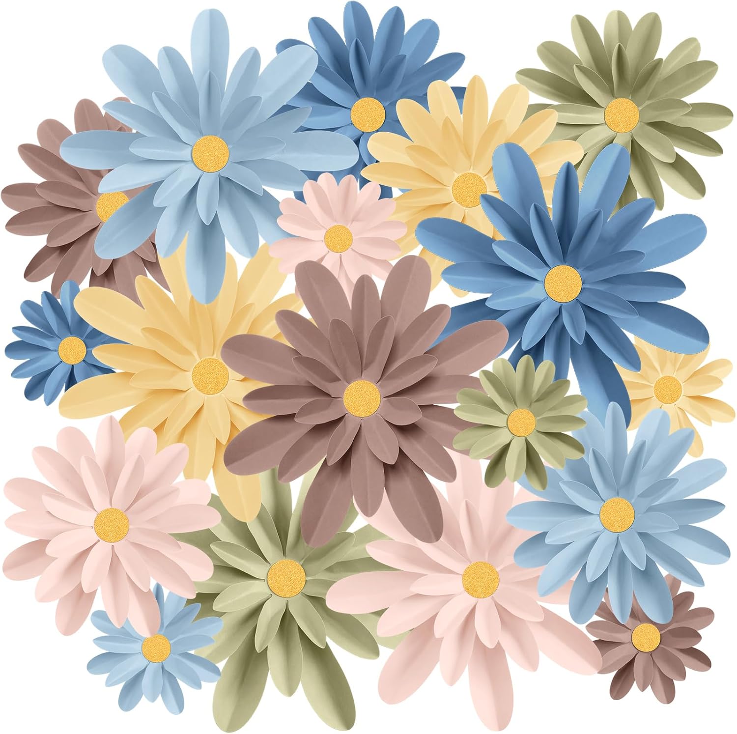 MotiMind 18 Pcs 3D Fiesta Floral Bulletin Board Decor