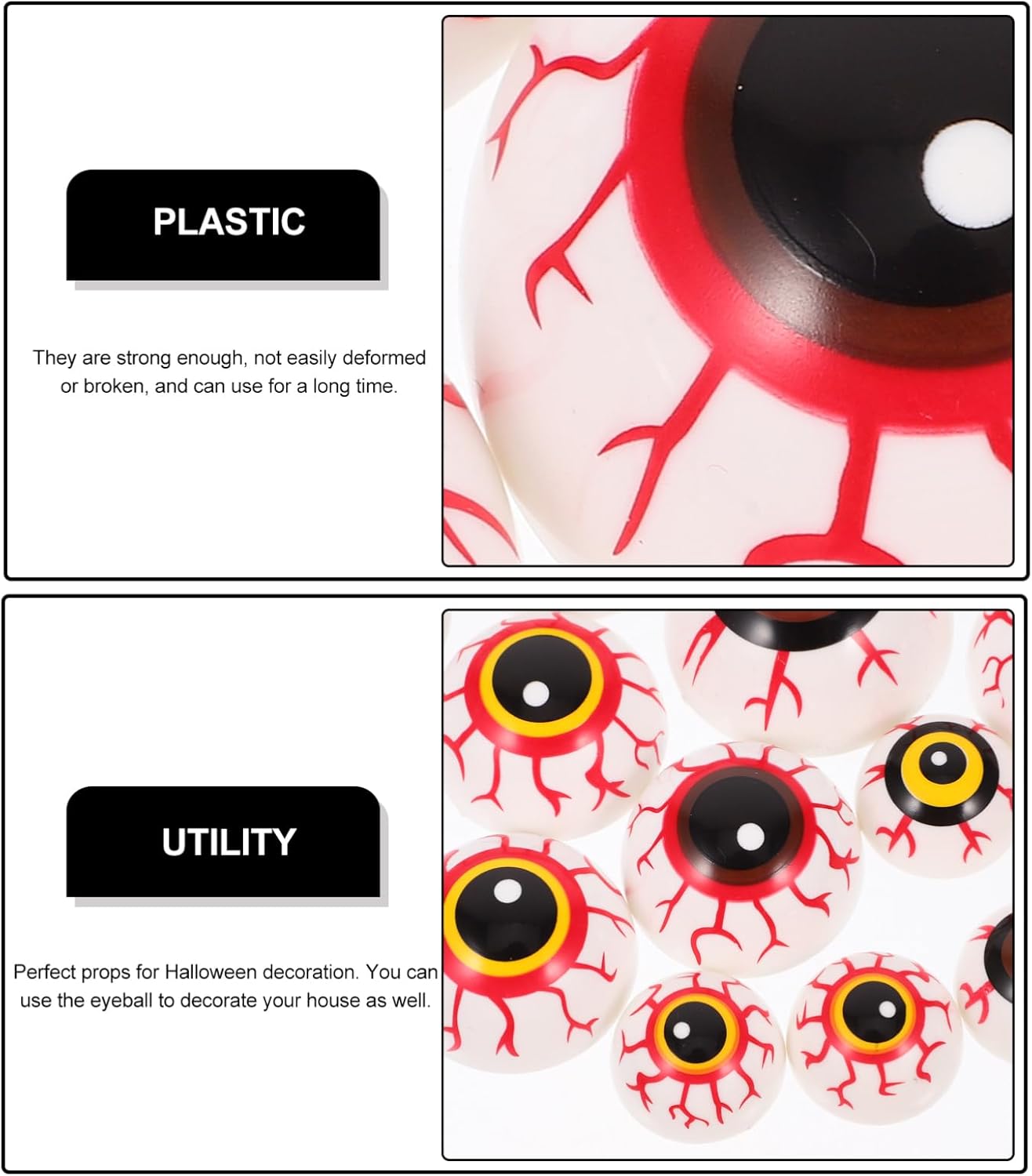 GLEAVI 36pcs Halloween Fake Eyeballs