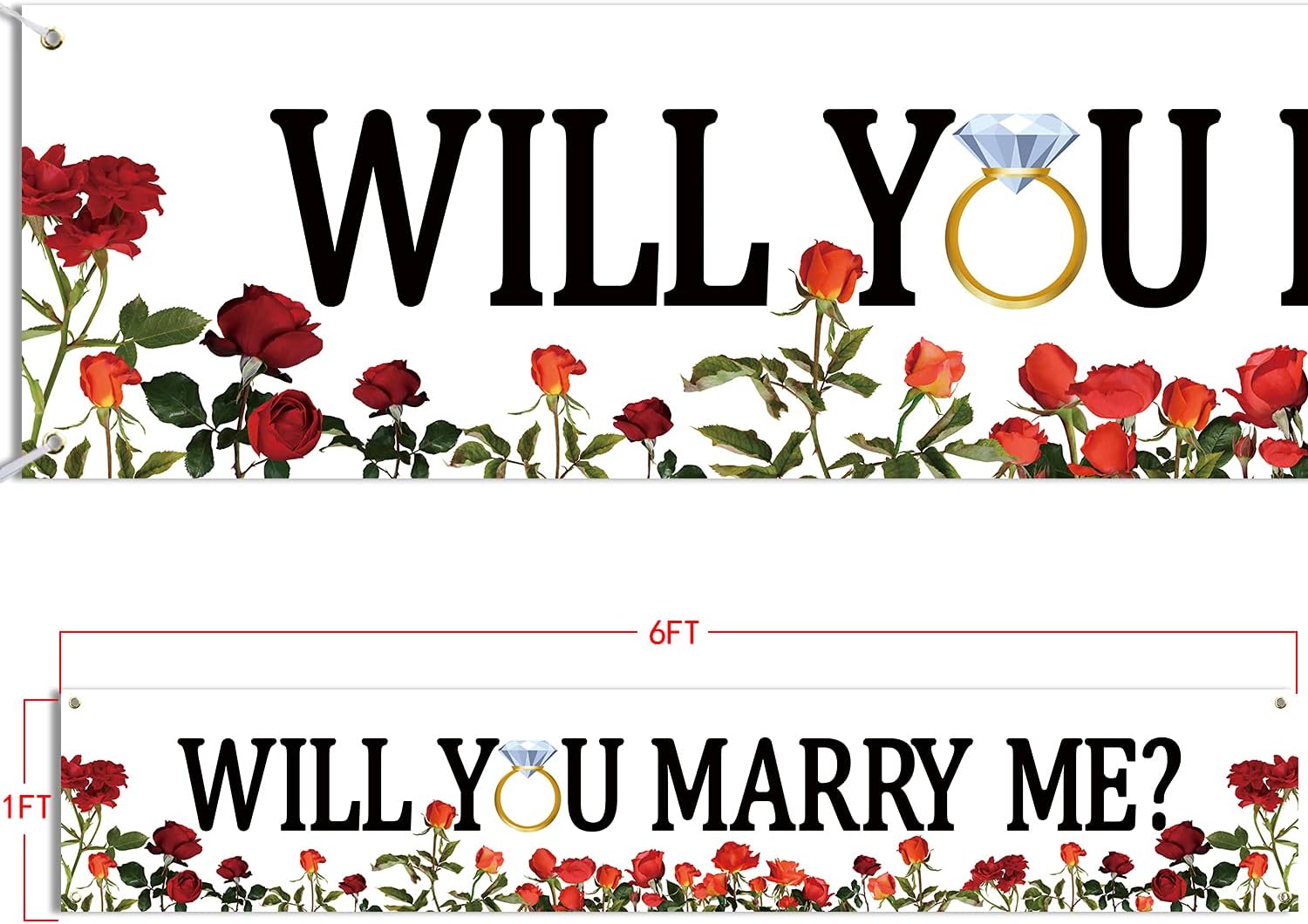 Proposal Banner Will You Marry Me 6ft